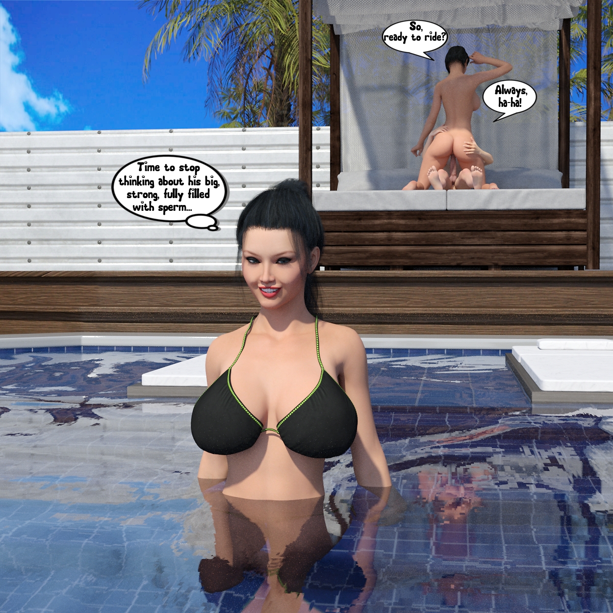 Family Weekend (Comic Version)  Incest Threesome Mom Aunty Beach Big Ass Bikini Incest Story Incest Story Game Group Sex 17