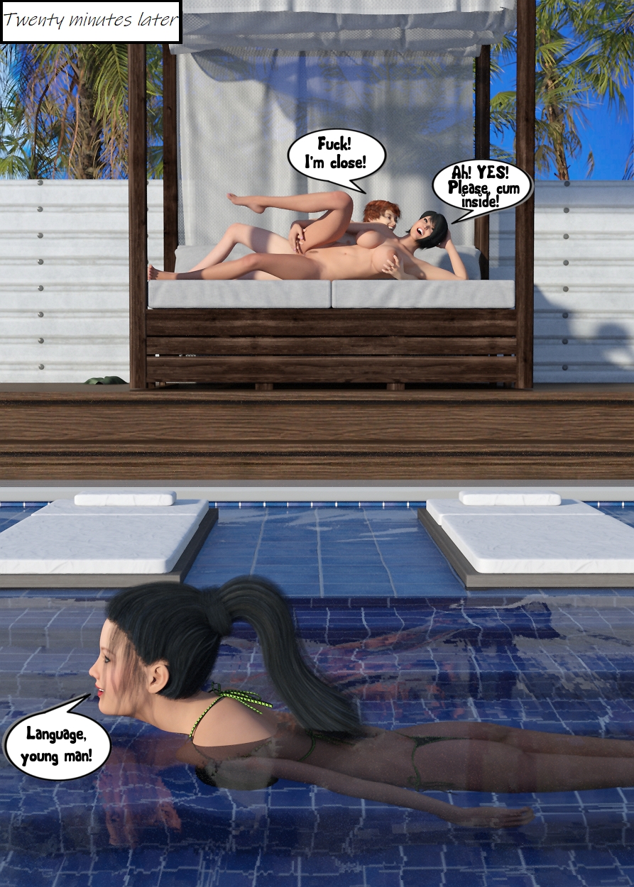 Family Weekend (Comic Version)  Incest Threesome Mom Aunty Beach Big Ass Bikini Incest Story Incest Story Game Group Sex 21