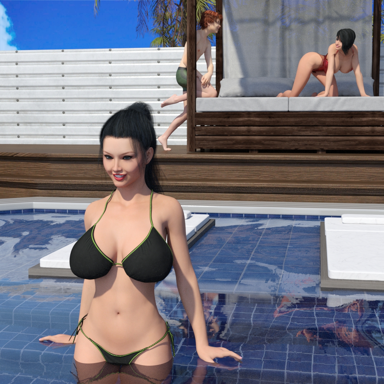 Family Weekend  Incest Threesome Mom Aunty Beach Big Ass Bikini Incest Story Incest Story Game Group Sex 16