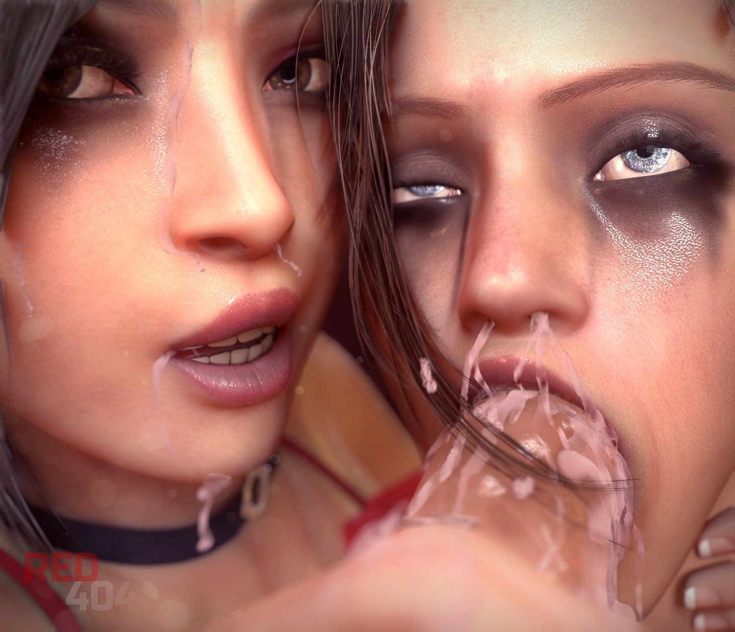 Claire and Ada Blow Claire Redfield Ada Wong Resident Evil Resident Evil 2 3d Girl 3d Porn Blowjob Sucking Sucking Cock Cum Cum Covered Cum Inflation 3