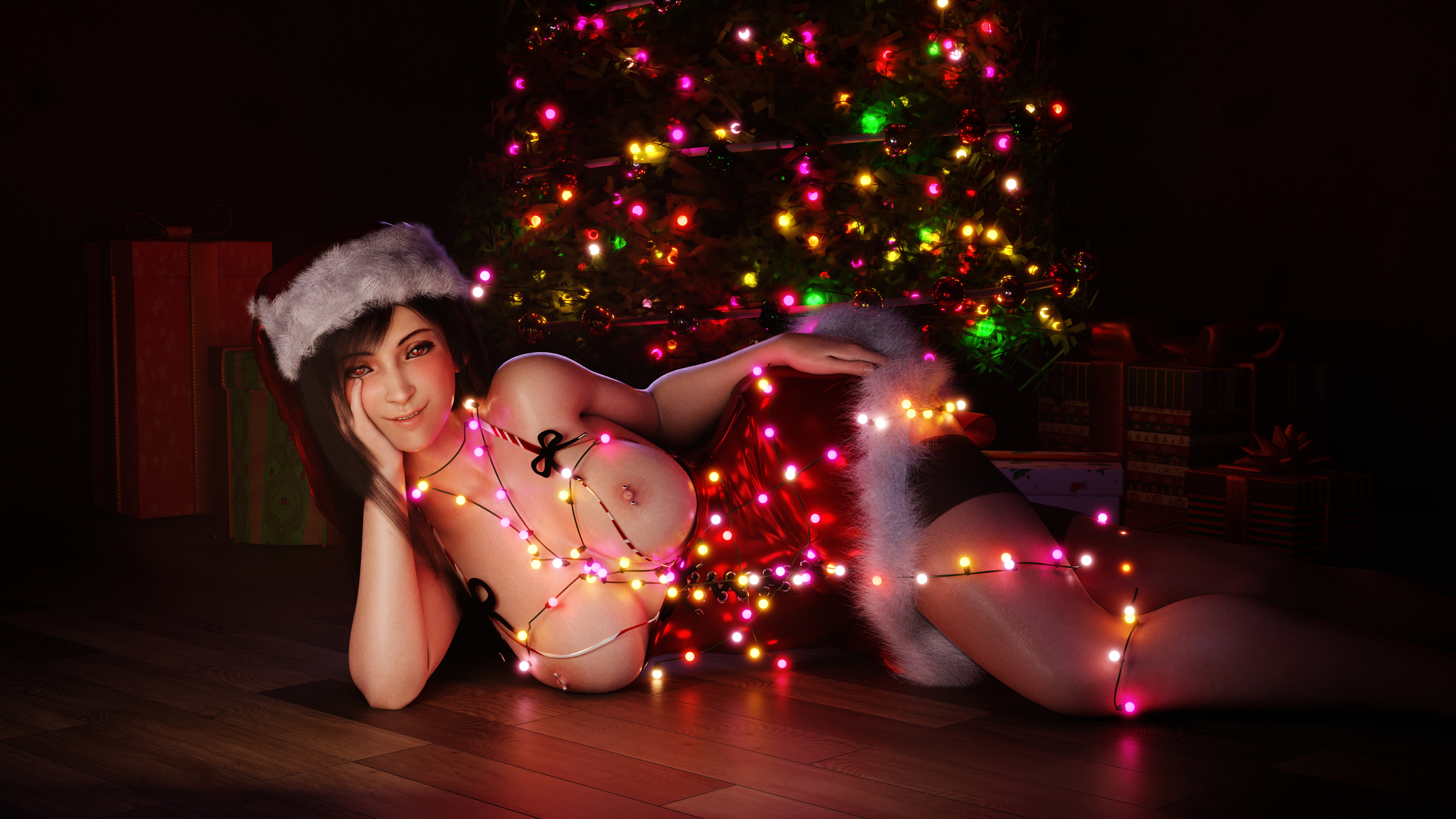 Merry Christmas Tifa Lockhart Tifa Final Fantasy Final Fantasy 7 Remake Christmas 2