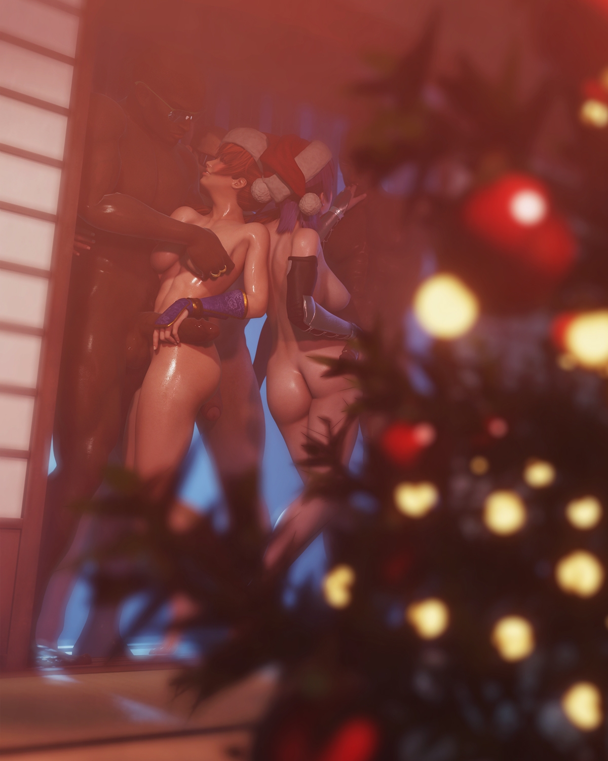 Lets breed them Christmas night Doa Dead Or Alive Kasumi Kasumi (doa) Ayane (doa) Ayane 3d Porn 3dnsfw 3d Girl Blendernsfw 3