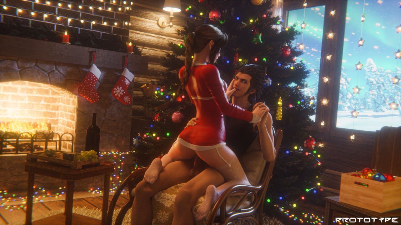 Zack & Aerith Christmas Aerith Gainsborough Aerith Gainsborough Zack Zack Fair Final Fantasy Final Fantasy 7 Remake Final Fantasy 7 Final Fantasy VII 