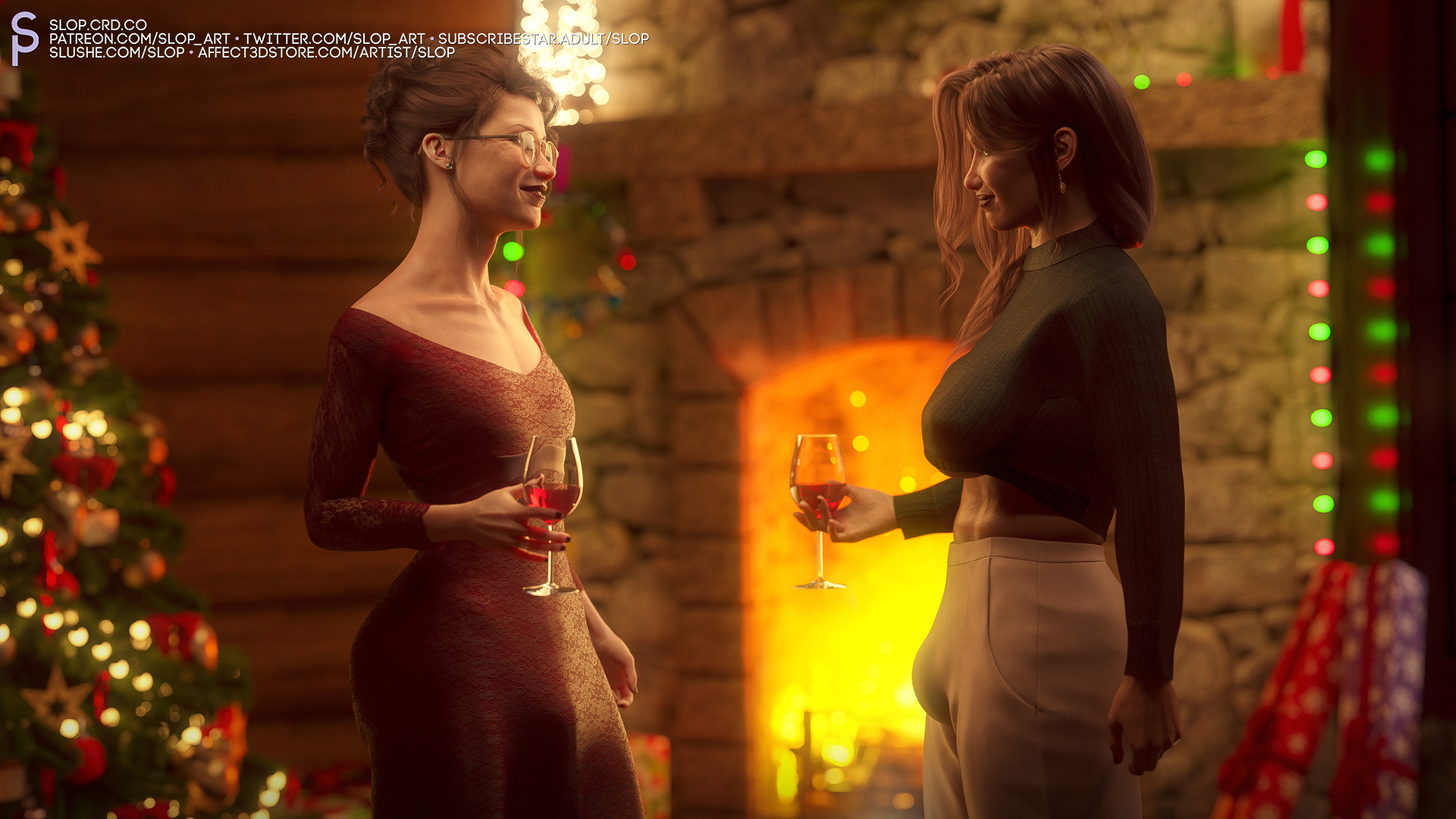 Christmas 2022 Alice Laffut Helen Gadelha Christmas Blowjob Kissing Anal Anal Penetration Anal Sex Semen Cum Footjob Feet Barefoot Foot Fetish Foreskin 2