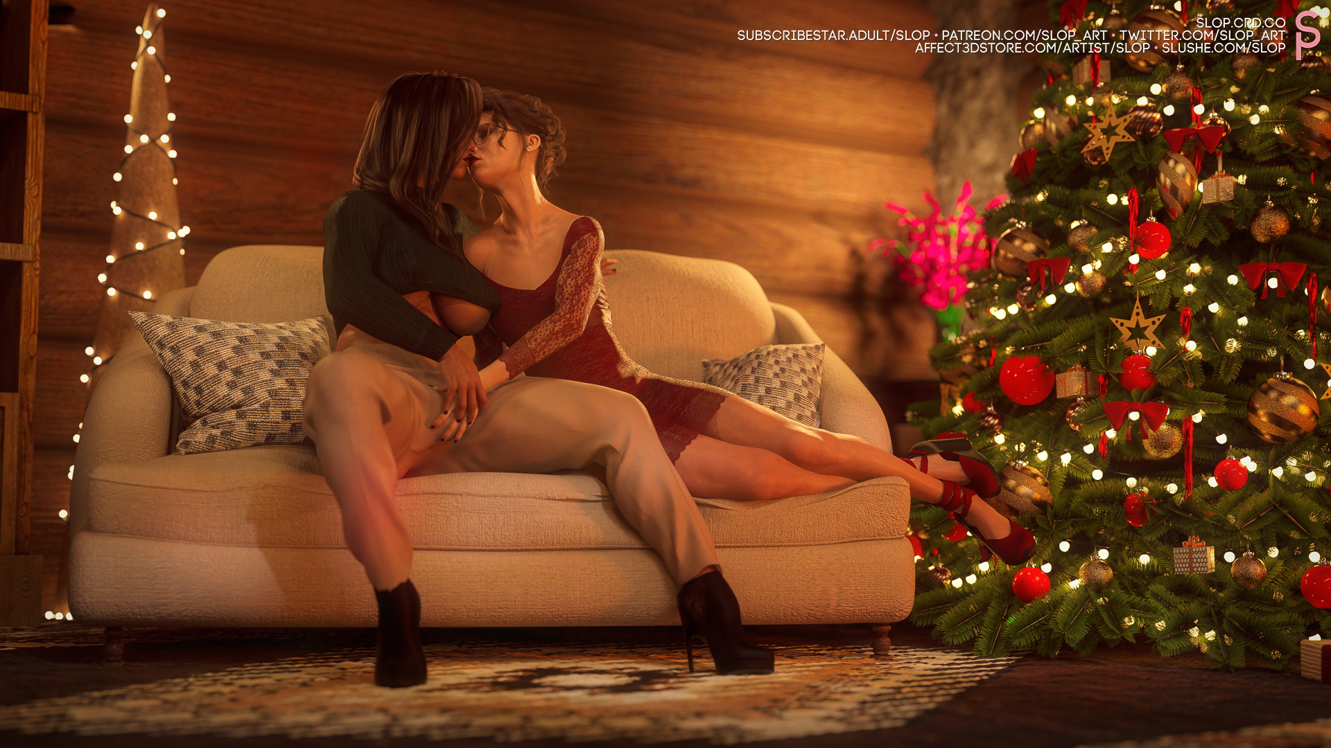 Christmas 2022 Alice Laffut Helen Gadelha Christmas Blowjob Kissing Anal Anal Penetration Anal Sex Semen Cum Footjob Feet Barefoot Foot Fetish Foreskin 4