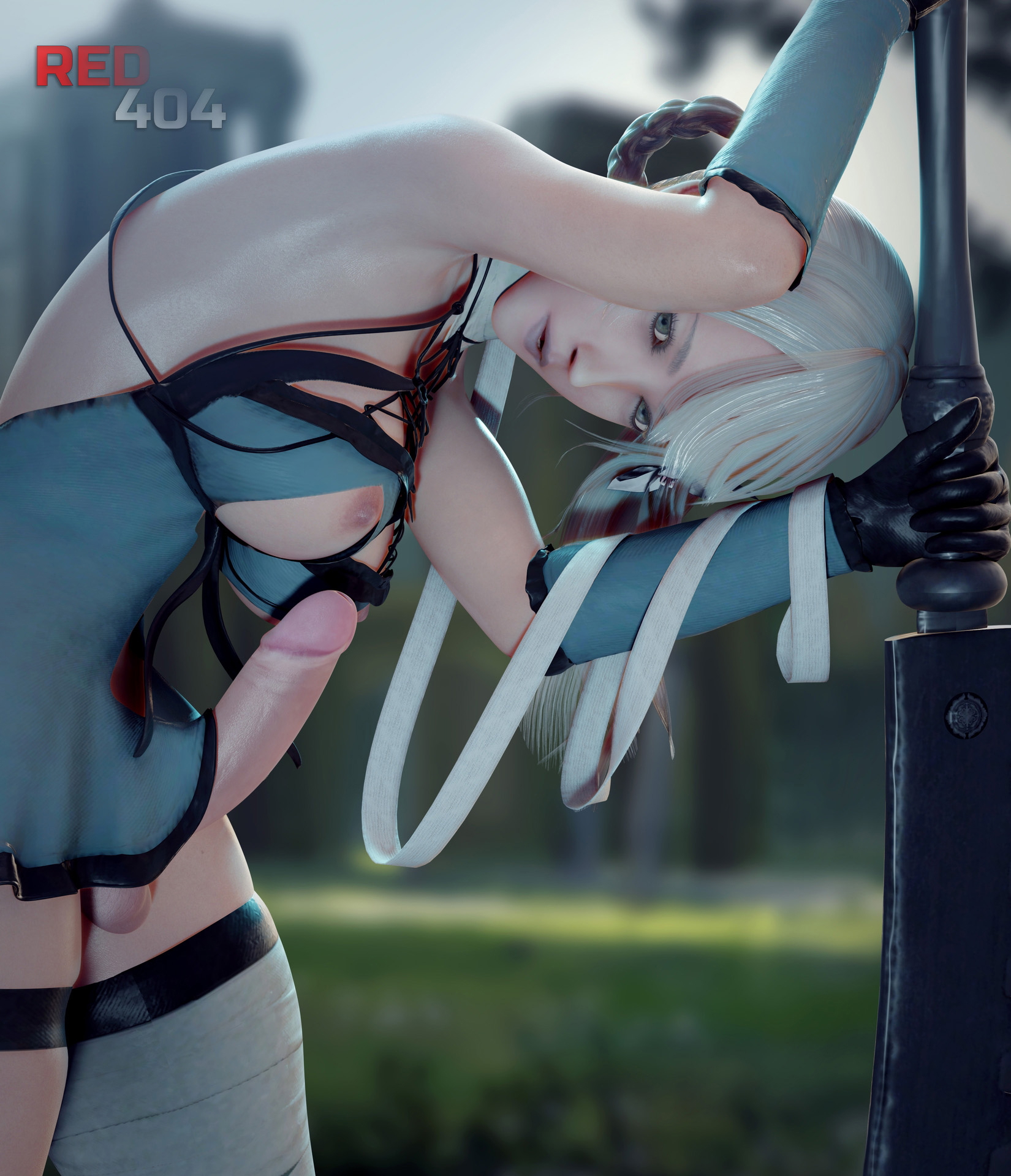 Kaine Futa Kaine (nier Replicant) Nier (series) Nier Replicant 3d Girl 3d Porn Futa Futa_only Futanari Big Dick Dick Dickgirl White Hair 2