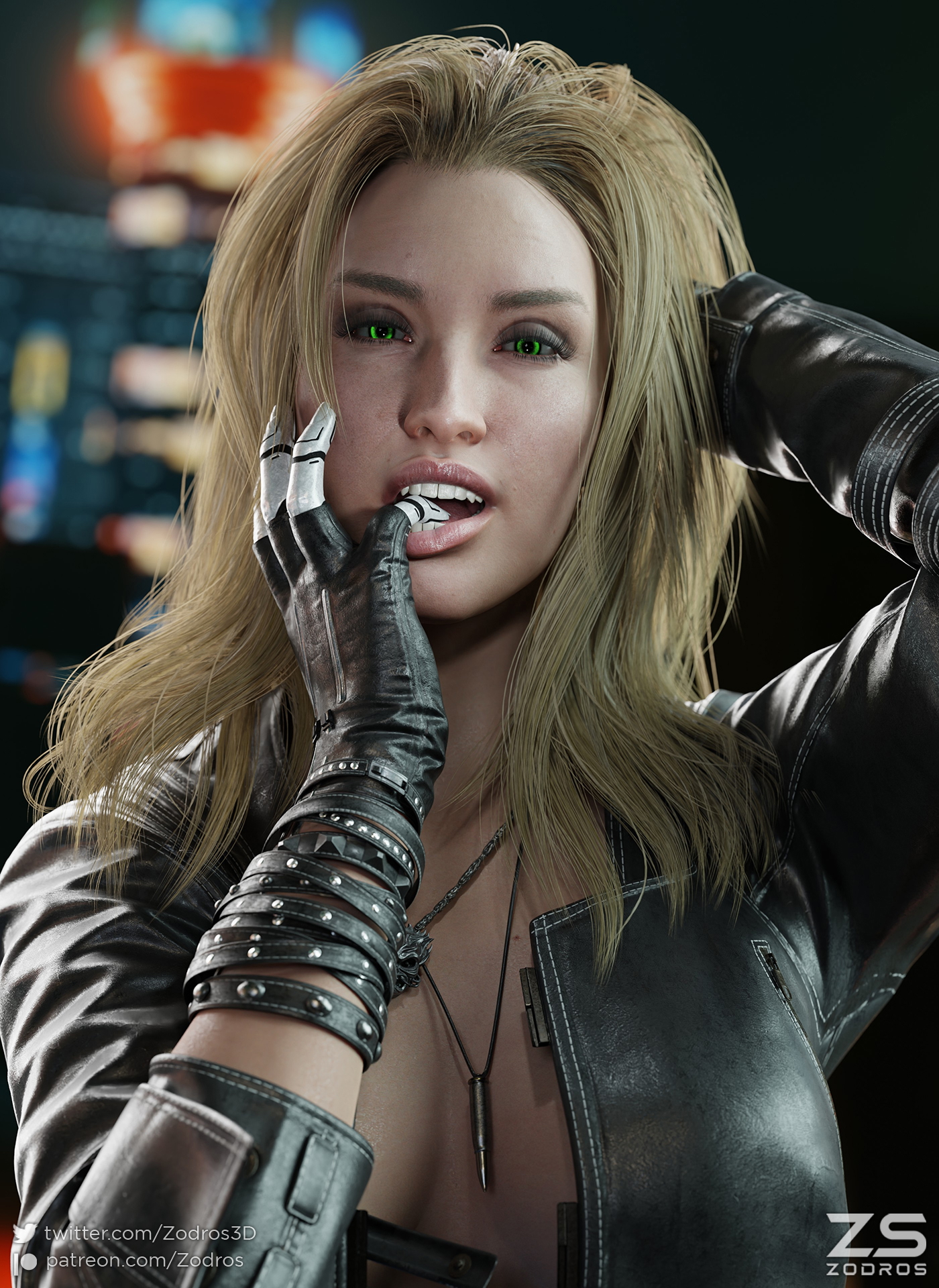 Alt Cunningham Cyberpunk2077 Alt Cunningham Pinup Clothed Nude Boobs Underboobs Blonde Green Eyes Sexy Necklace
