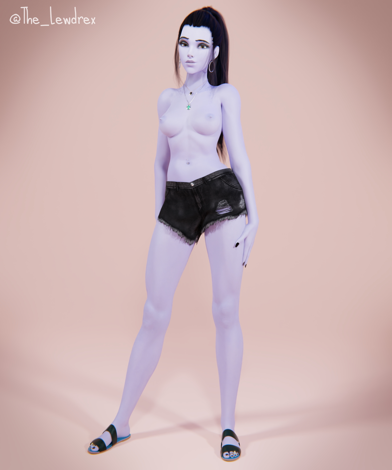 Widowmaker Widowmaker Overwatch Solo Pinup Feet Blue Skin