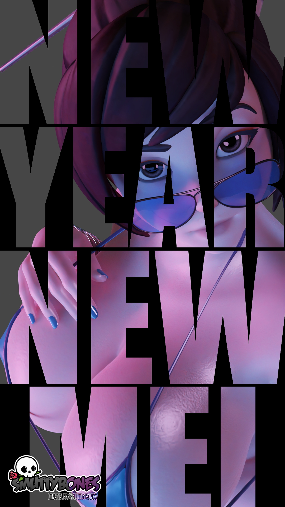 New Year  New Mei (2023) Mei (Overwatch) Cleavage Big Tits Big Boobs Bikini Skimpy Slut Glasses