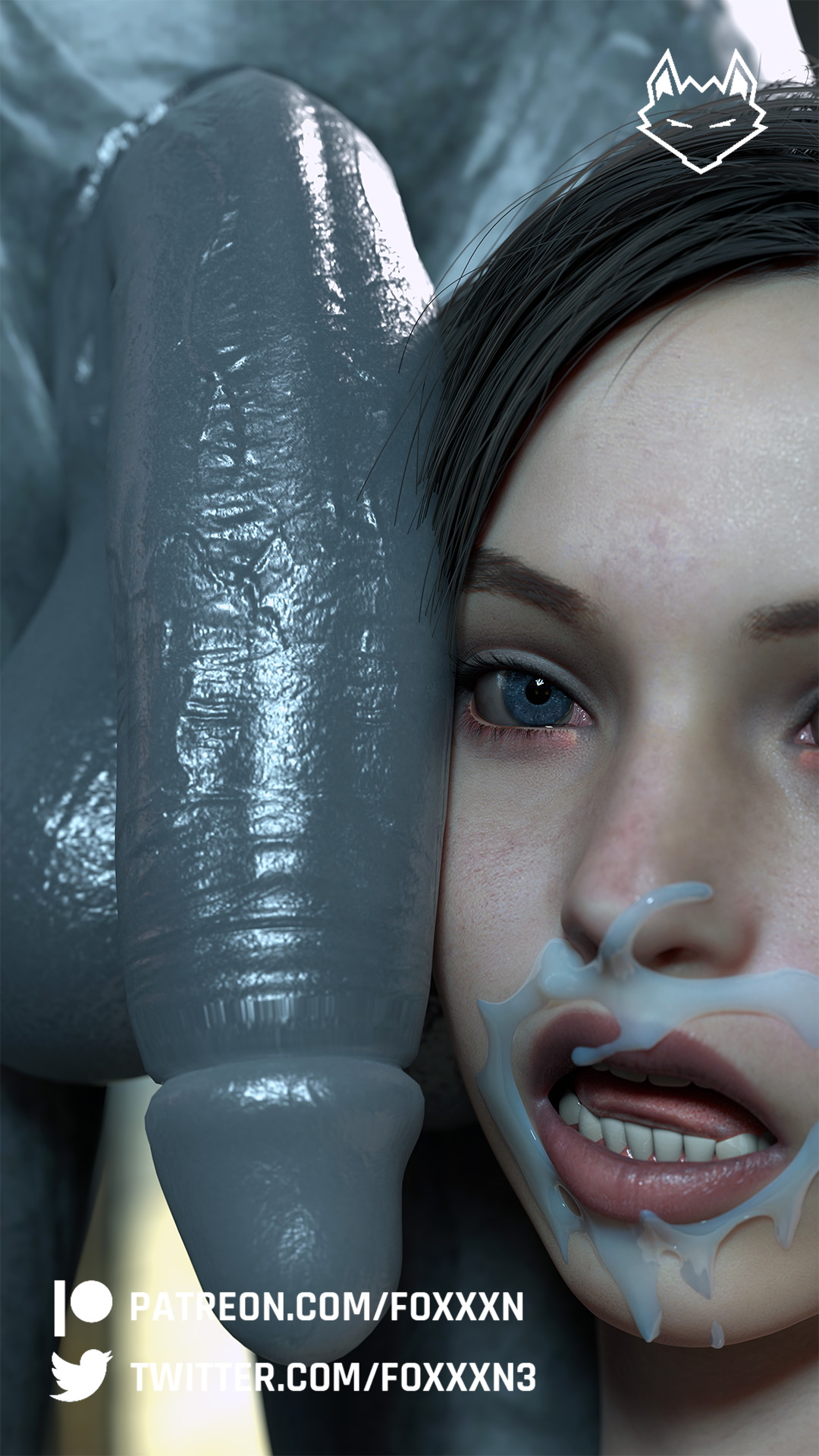 Claire Tyrant Cock Resident Evil Resident Evil 2 Remake Resident Evil 3 Remake Claire Redfield Mr.x Sexy Wet Monster Cum Cumshot Facial