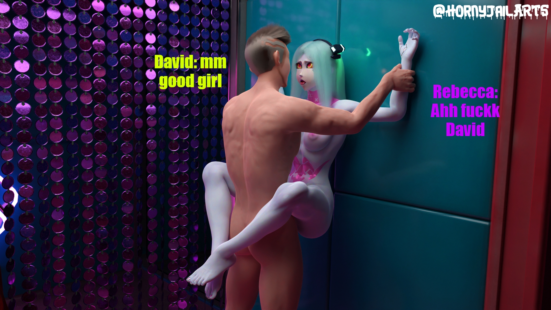 David and Rebecca Is having a little fun In the bathroom David Martinez Rebecca (edgerunners) Cyberpunk 2077 Cyberpunk: Edgerunners 3d Porn Porn Vaginal Sex Sexy Cum Inside 2