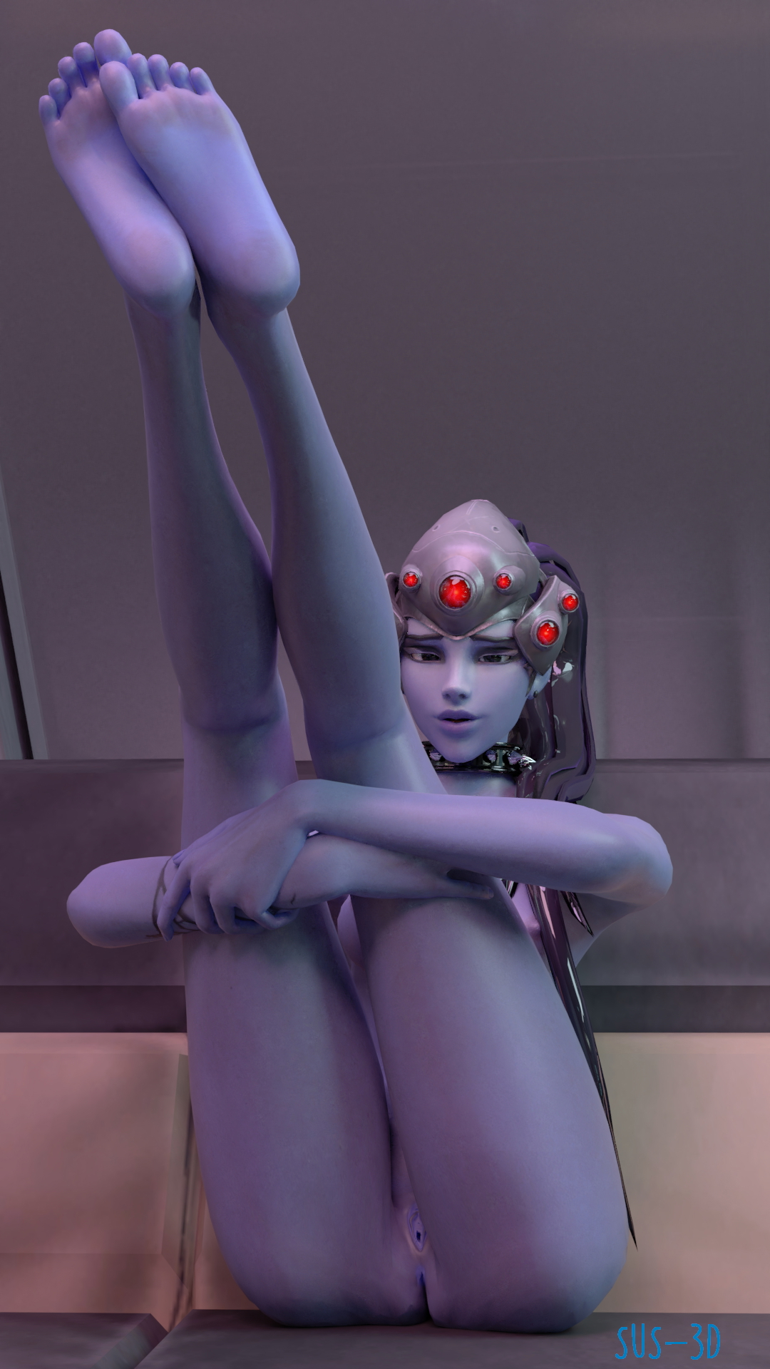 Widowmaker legs up and pussy ass showing Overwatch Widowmaker Overwatch Posing Naked Long Legs Ass Pussy Nude