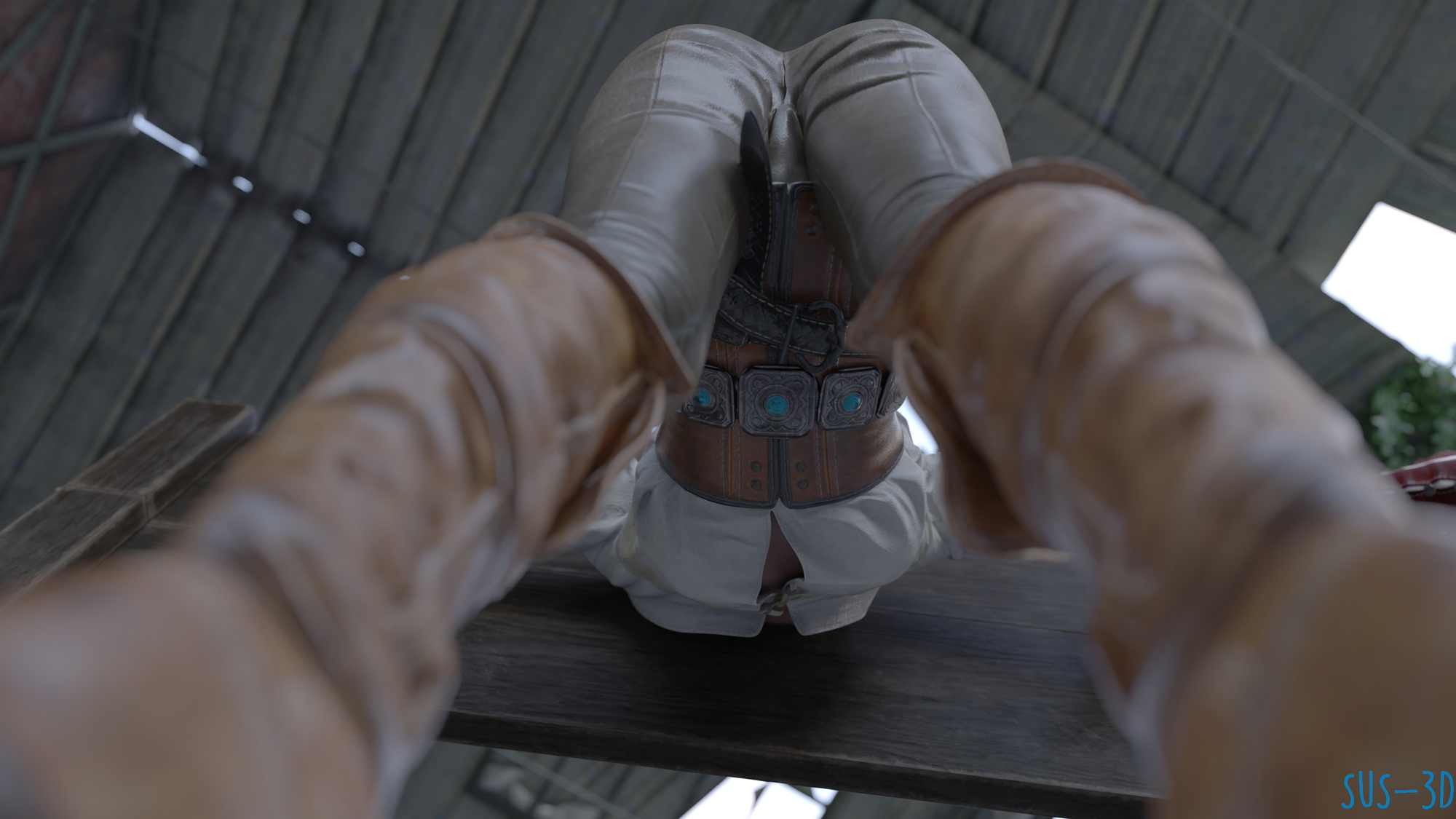 Triss with Ciri and Max are going to do some hardcore stuff Ciri (The Witcher) Triss Merigold Max Caulfield The Witcher Naked Nude Threesome Sex Chained Bondage 4