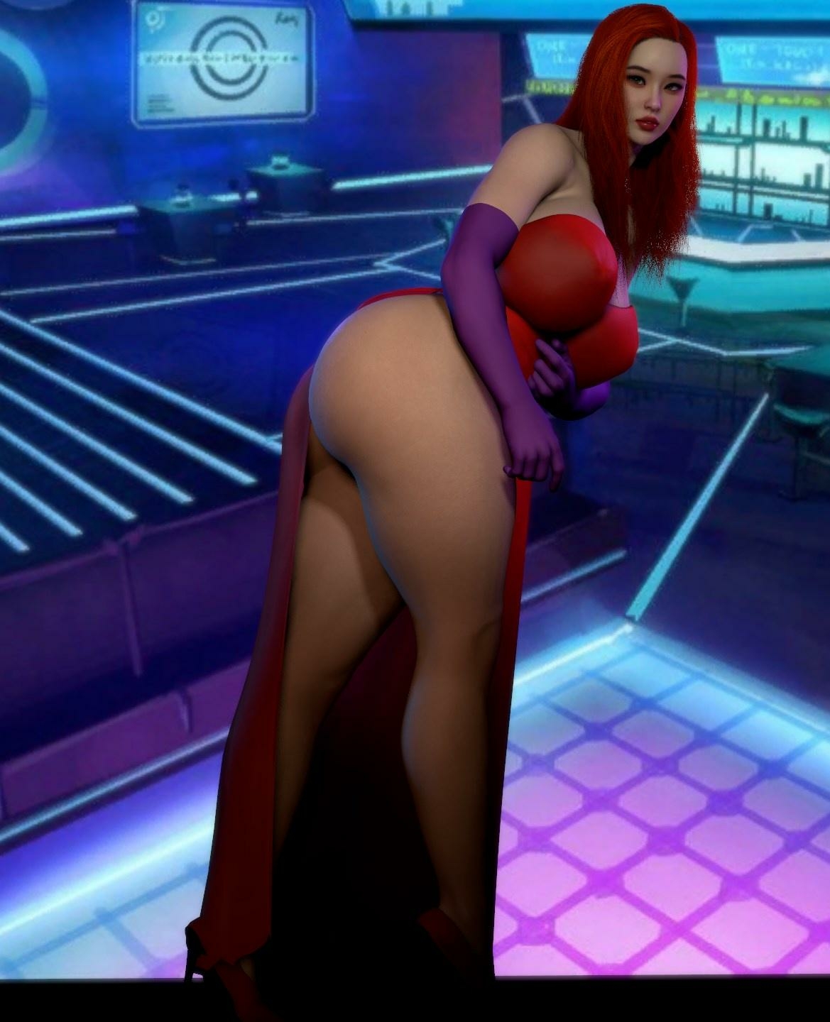 Jessica Rabbit - Pogstyle & Classic  Busty Big Tits Thicc Curvy Model Big Ass Animated 3