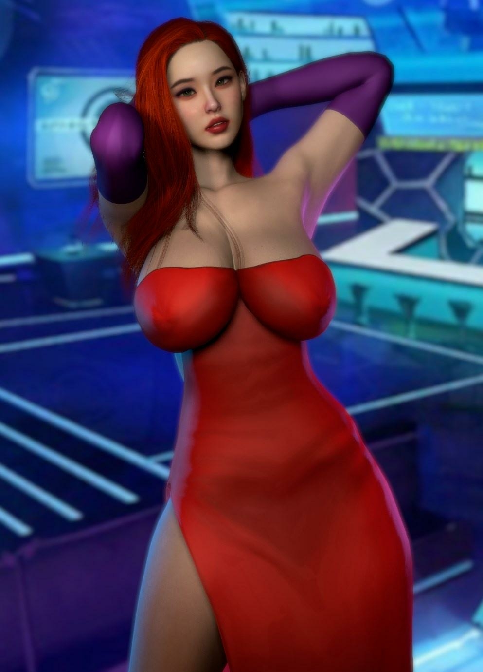 Jessica Rabbit - Pogstyle & Classic  Busty Big Tits Thicc Curvy Model Big Ass Animated 6