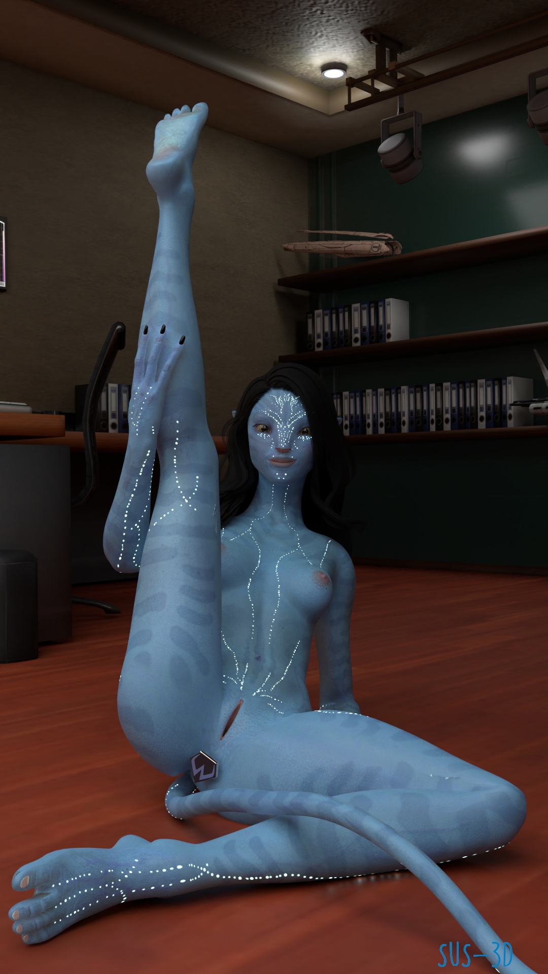 Neytiri Leg up pussy naked Avatar Neytiri (avatar) Avatar Pussy Open legs Naked Nude Pose Fantasy 2