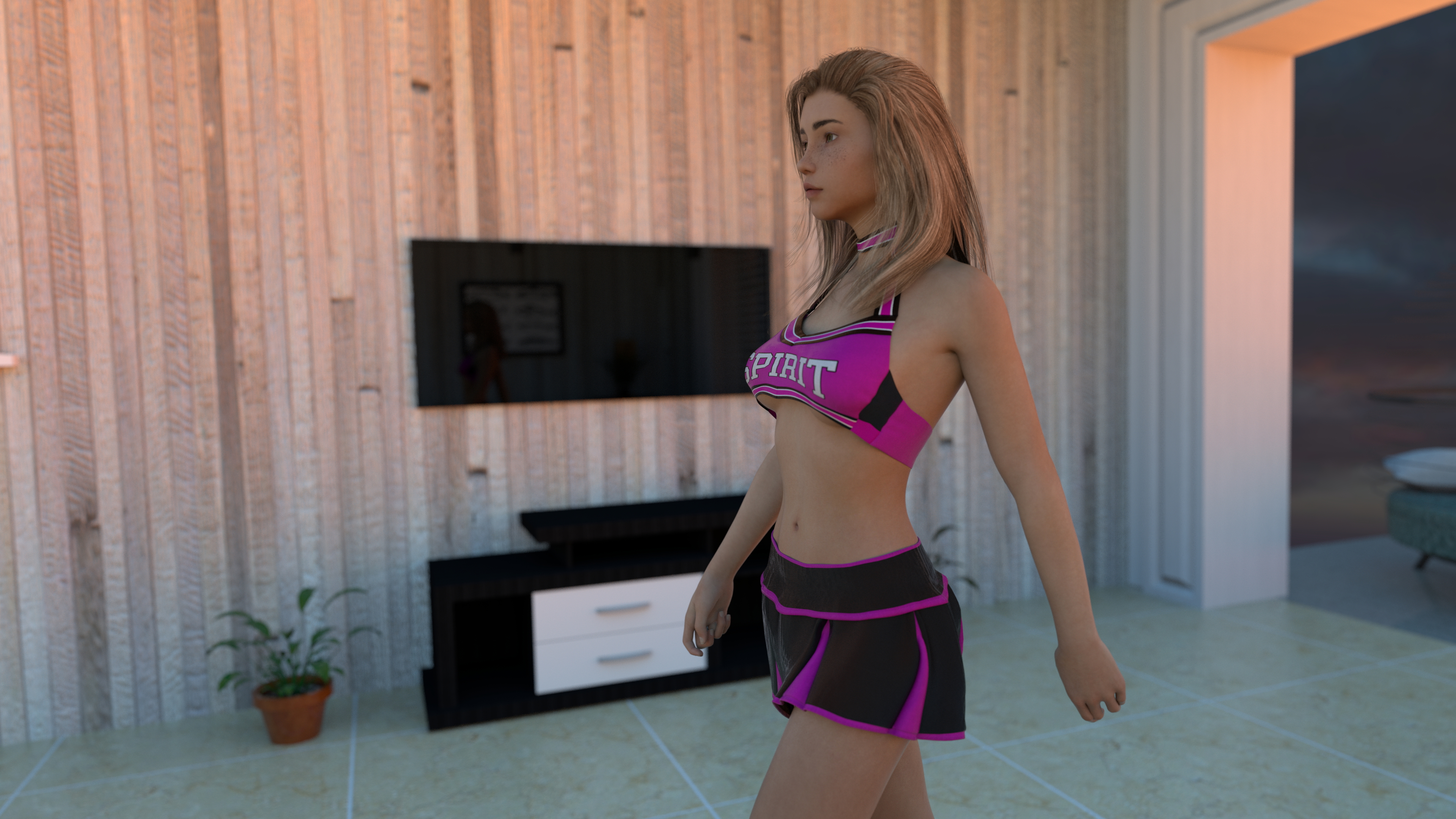 Sarah s first cock  Hot Sexy Cheerleader Petite Teen Blonde Small Tits Shaved Pussy