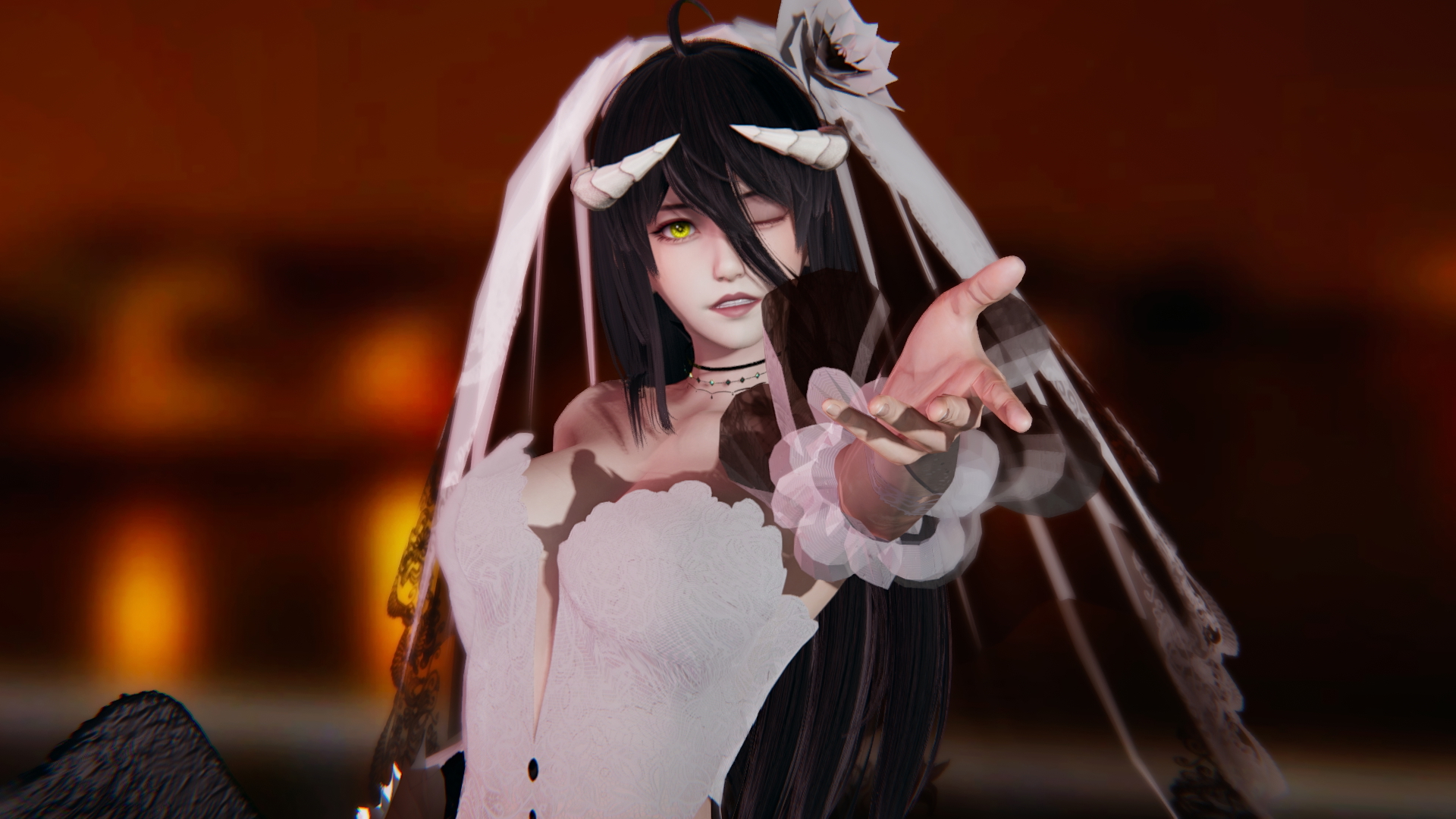 Honey Select 2 Honey Select 2 Albedo 3d Girl Sexy Horns Succubus Sfw 2