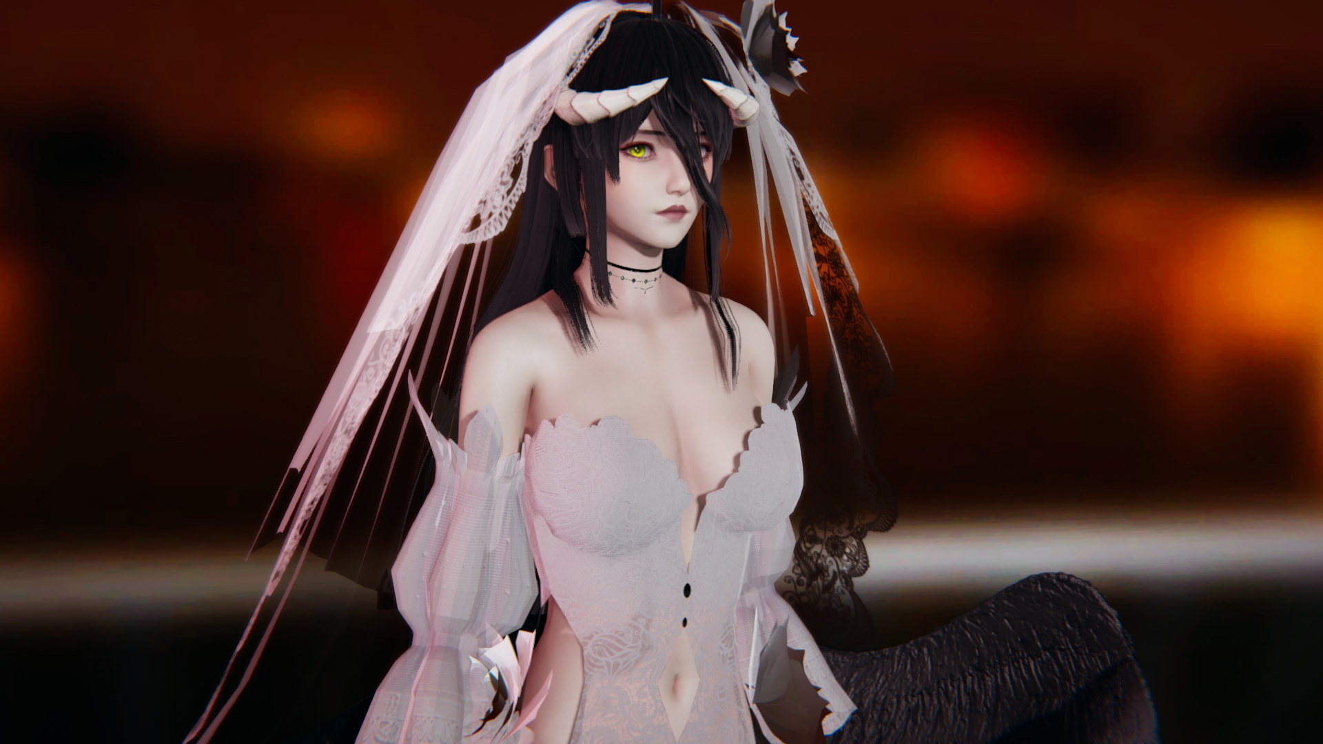 Honey Select 2 Honey Select 2 Albedo 3d Girl Sexy Horns Succubus Sfw 3