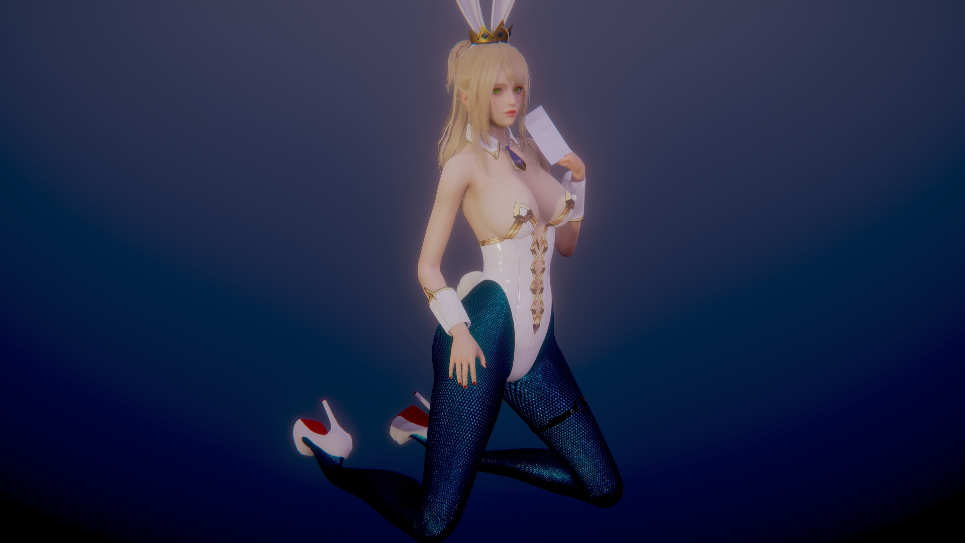 Honey Select 2 Honey Select 2 3d Girl Bunny Sexy Aigirl Big Tits Big Breasts Outfit Long Legs Animal Ears Sfw 8