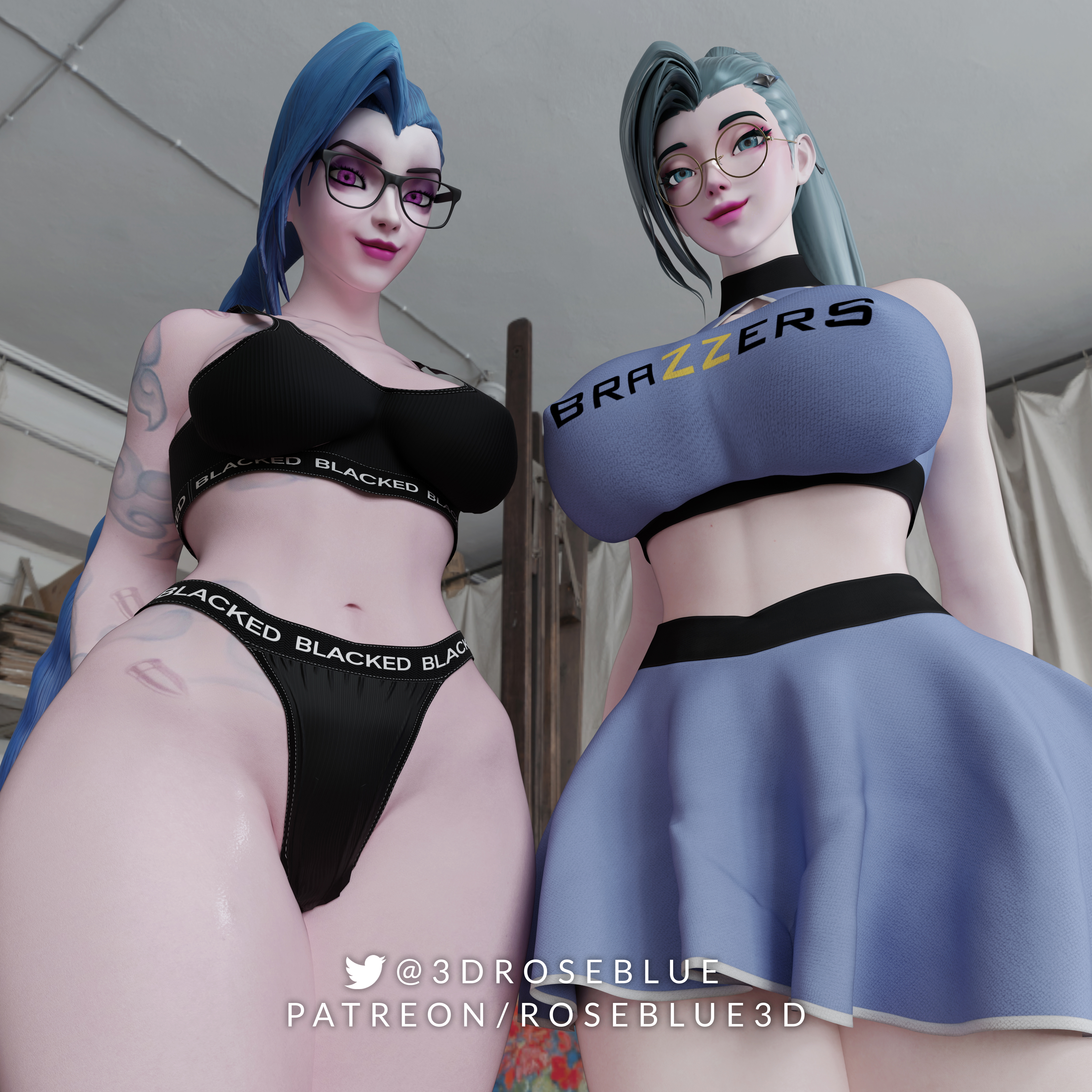Jinx and Seraphine Jinx Arcane Jinx Jynx (league Of Legends) League Of Legends Black Widow Natasha Romanoff Natasha Seraphine Halloween Milf Madura Big Tits Big Ass Big boobs Big Breasts Lol Thick Thighs Busty Big Cock Big Nipples 3dnsfw 3d Girl 3d Porn