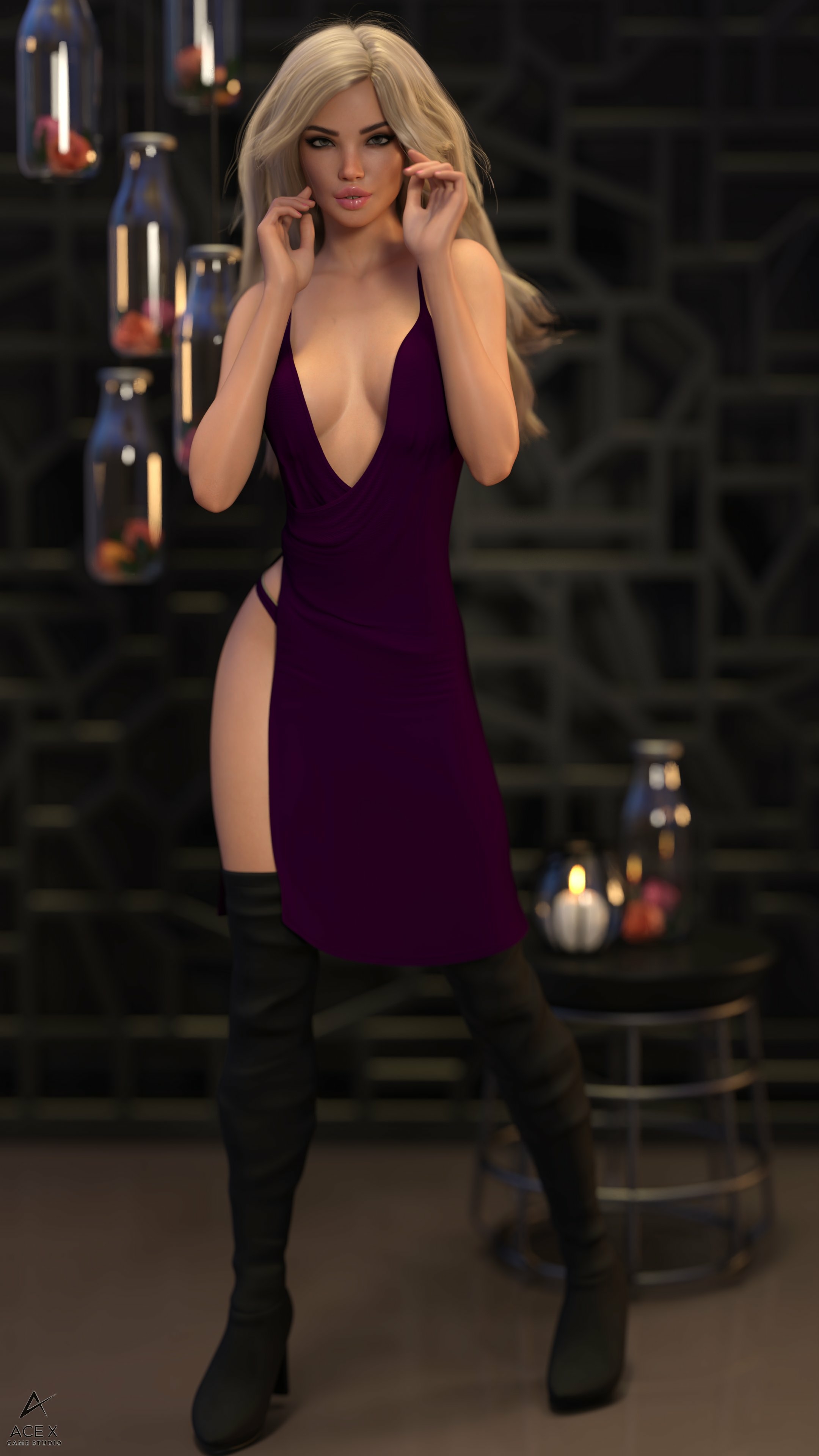 Check out this poster set of Lucy on my patreon! Acexgamestudio Original Character Bikini Sexy Horny Face Horny 3d Porn 2