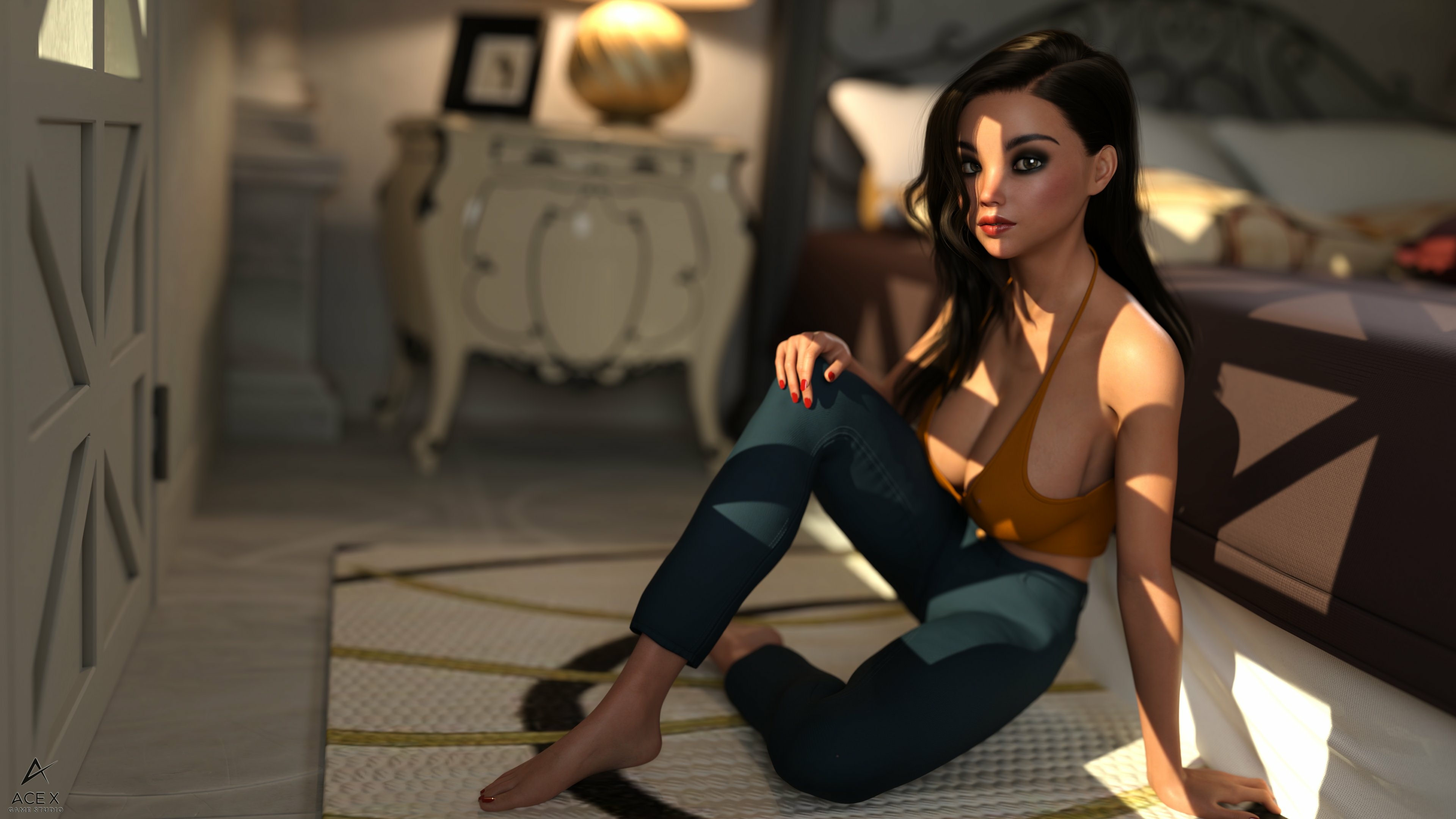 Mia Wallpaper set for November Acexgamestudio Original Character Bikini Sexy Horny Face Horny 3d Porn
