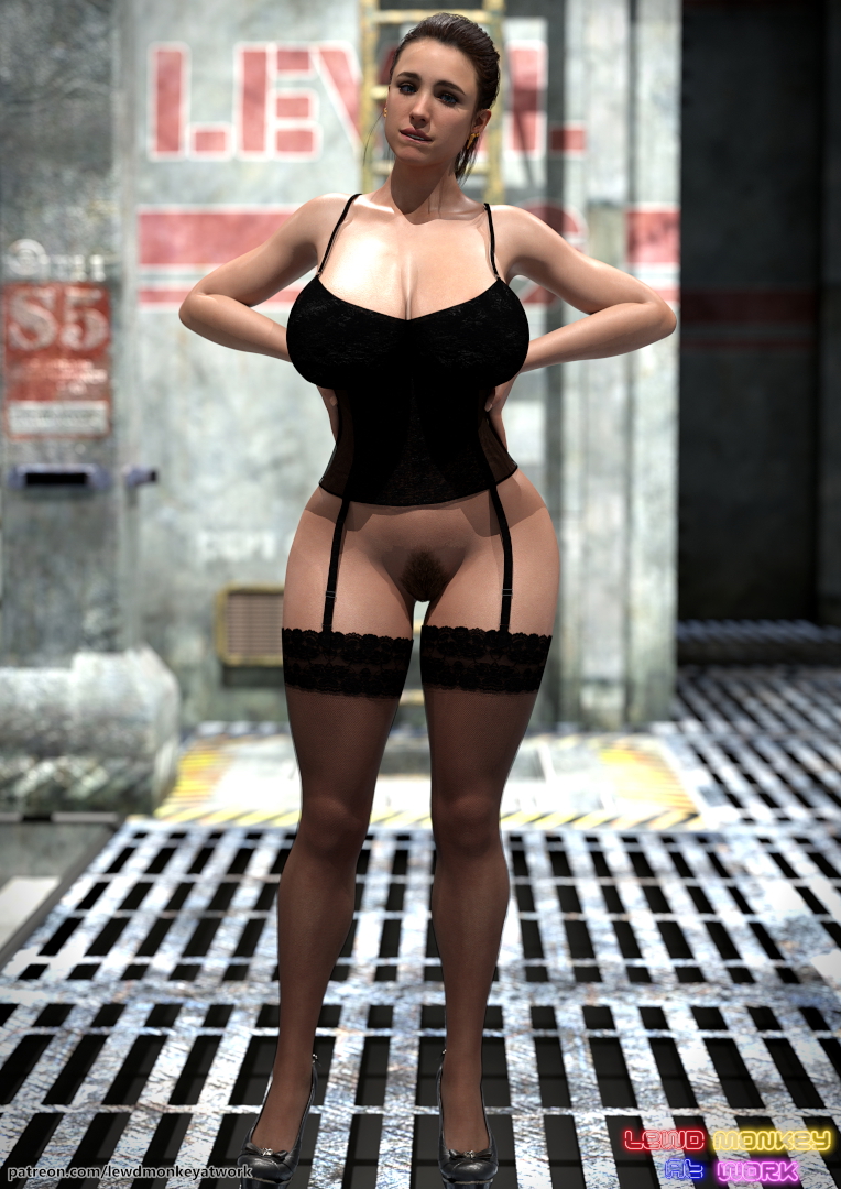 Mama - Pinups Mama Death Stranding Pinup Sexy Nude Big Tits Big Ass Pussy Render 3
