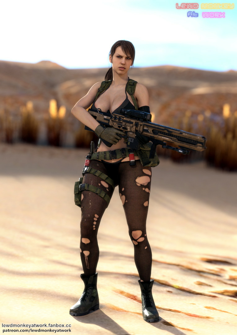 Quiet Pinups Quiet Metal Gear Solid Pinup Sexy Nude Big Tits Big Ass Pussy Render 4