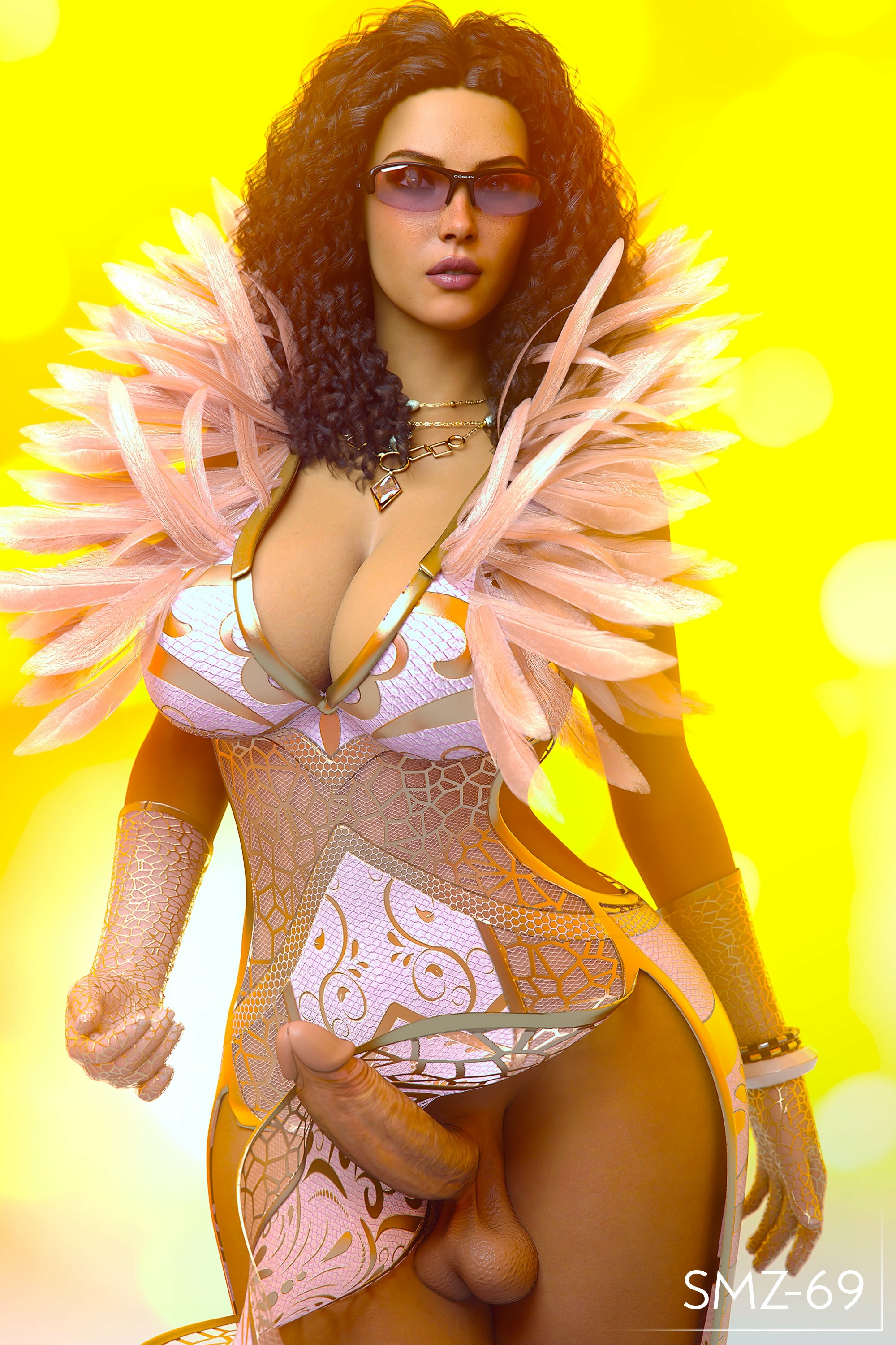 Cody   Side note: She s a billionaire  Also felt like doin somthing colorful/ 😄  Original Character Futanari Futa Futa On Female Big Dick Dickgirl Bikini Lingerie Back View Sexy Horny Face Boobs Horny 3d Porn
