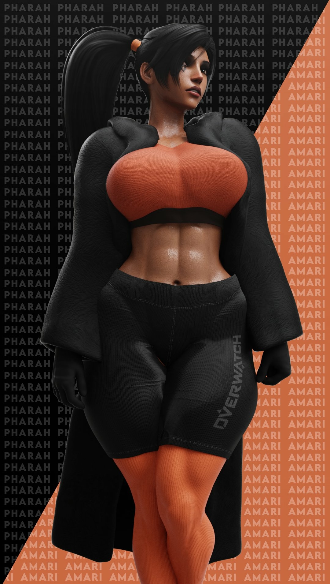 pharah amari. Pharah Overwatch Bikini Naked Big boobs Horny Face Sexy 3d Porn