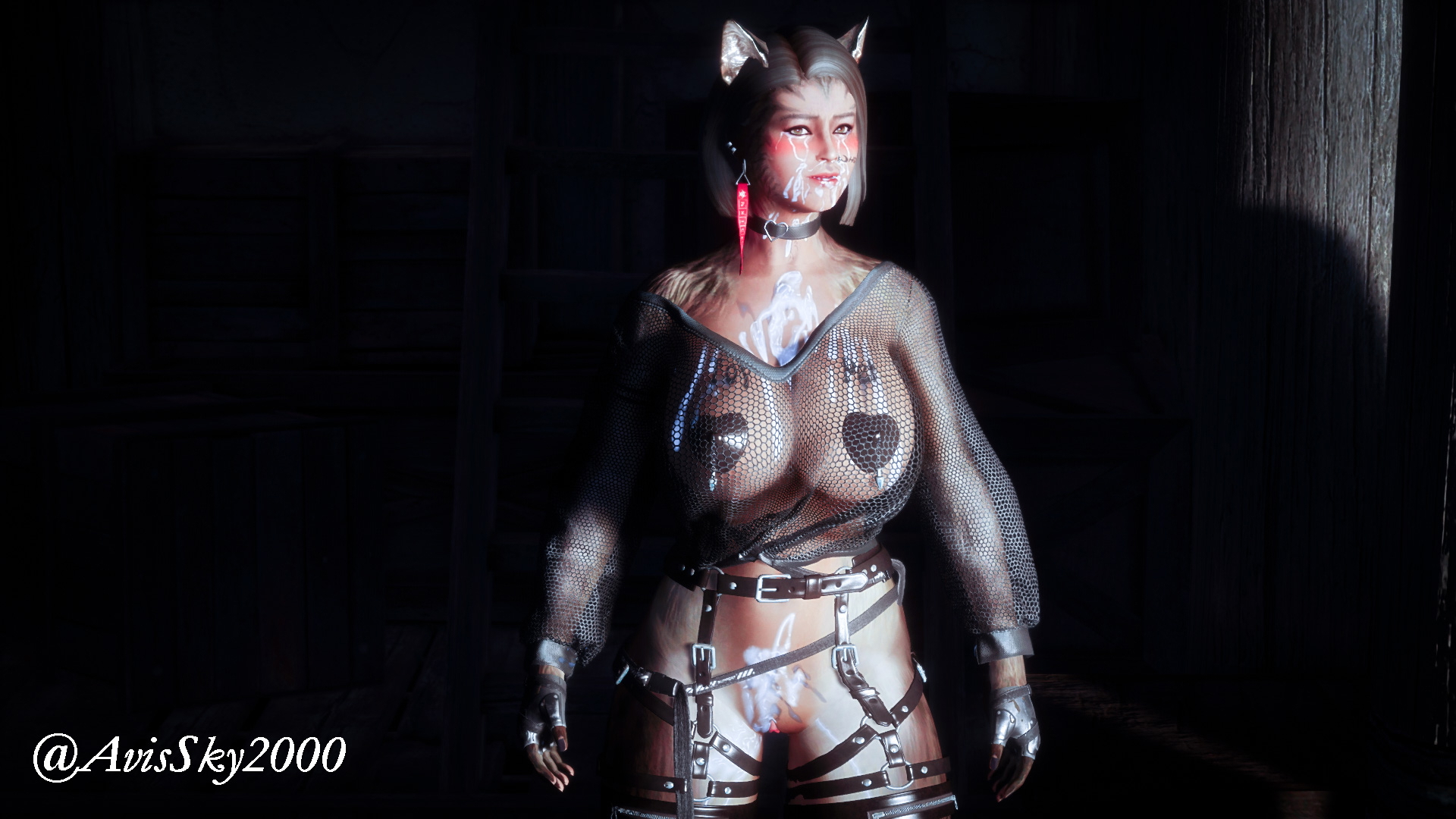 My Halfcat Character at Work Skyrim Furry Nsfw Cat Girl Cat Ears Babe Cum Cumshot Cum Covered Bukkake Big Tits Tits Bdsm Roleplay 3