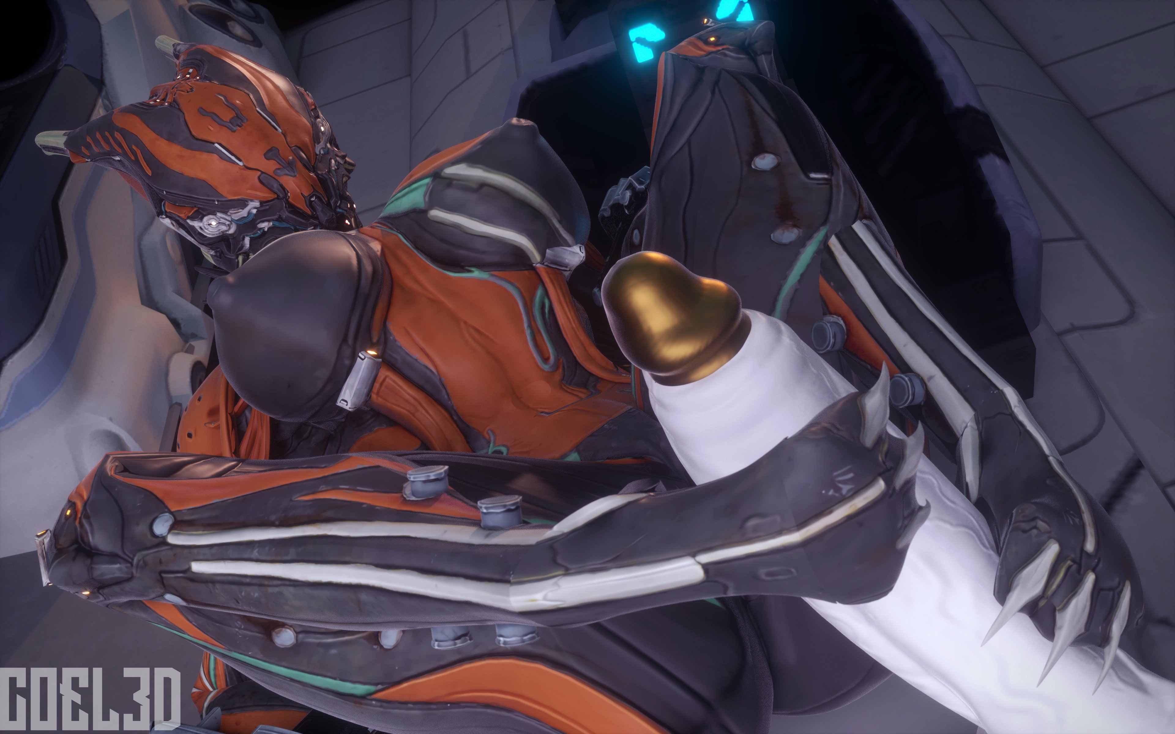 Valkyr being cute and using her lower paws to tease a prime cock >:3. Valkyr Warframe Big Dick Dickgirl Boobs Big boobs Horny Face Sexy Furry 3d Porn 2