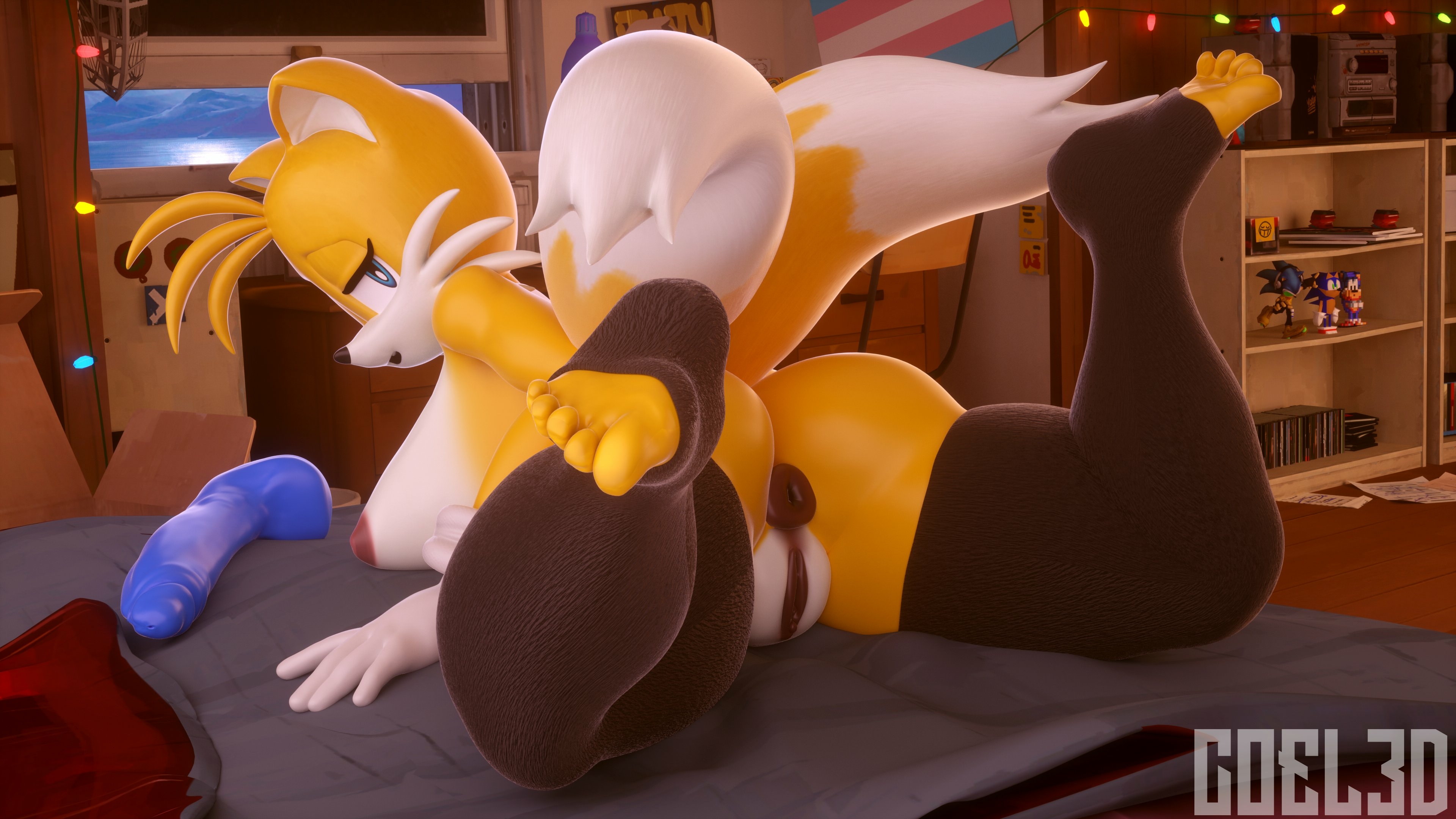  Sonic I m yours~  Tails Sonic Back View Hot Horny Face Sexy Furry 3d Porn