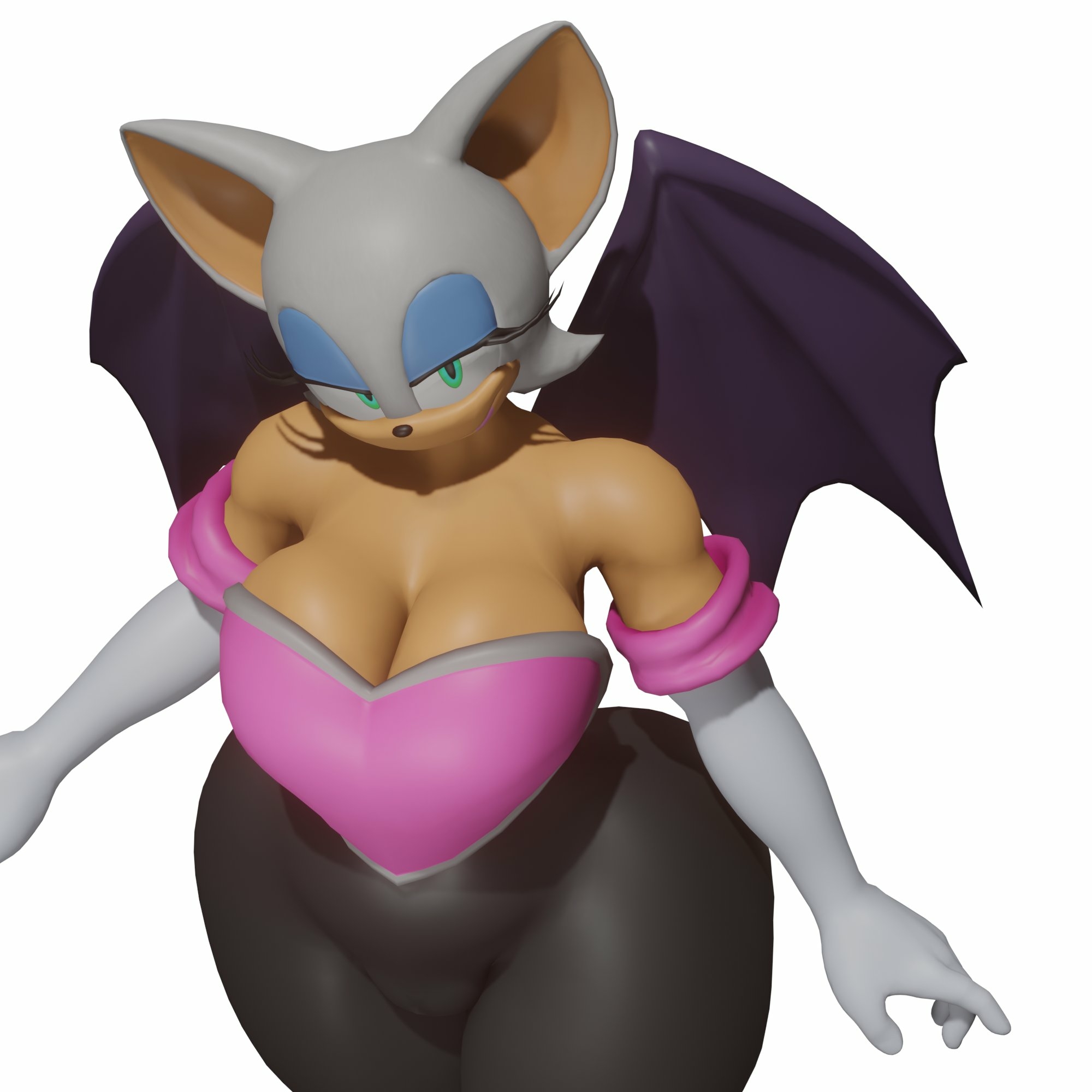 rogue the bat wow Rogue Sonic Boobs Naked Big boobs Sexy Furry 3d Porn 2
