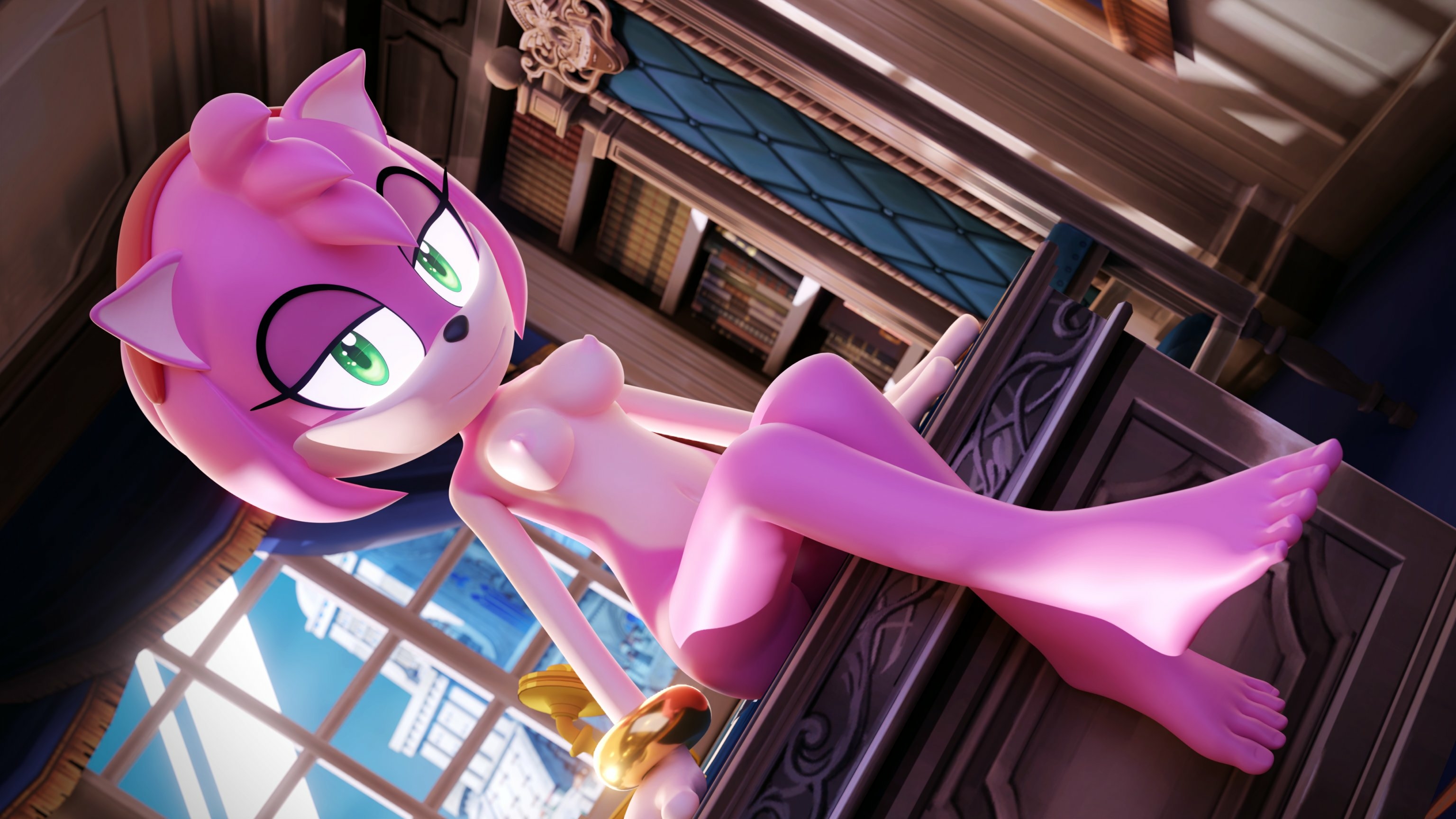 My amy model presenting herself to you! Amy Rose Sonic Naked Nipples Boobs Ass Big boobs Fully Naked Sexy Furry 3d Porn