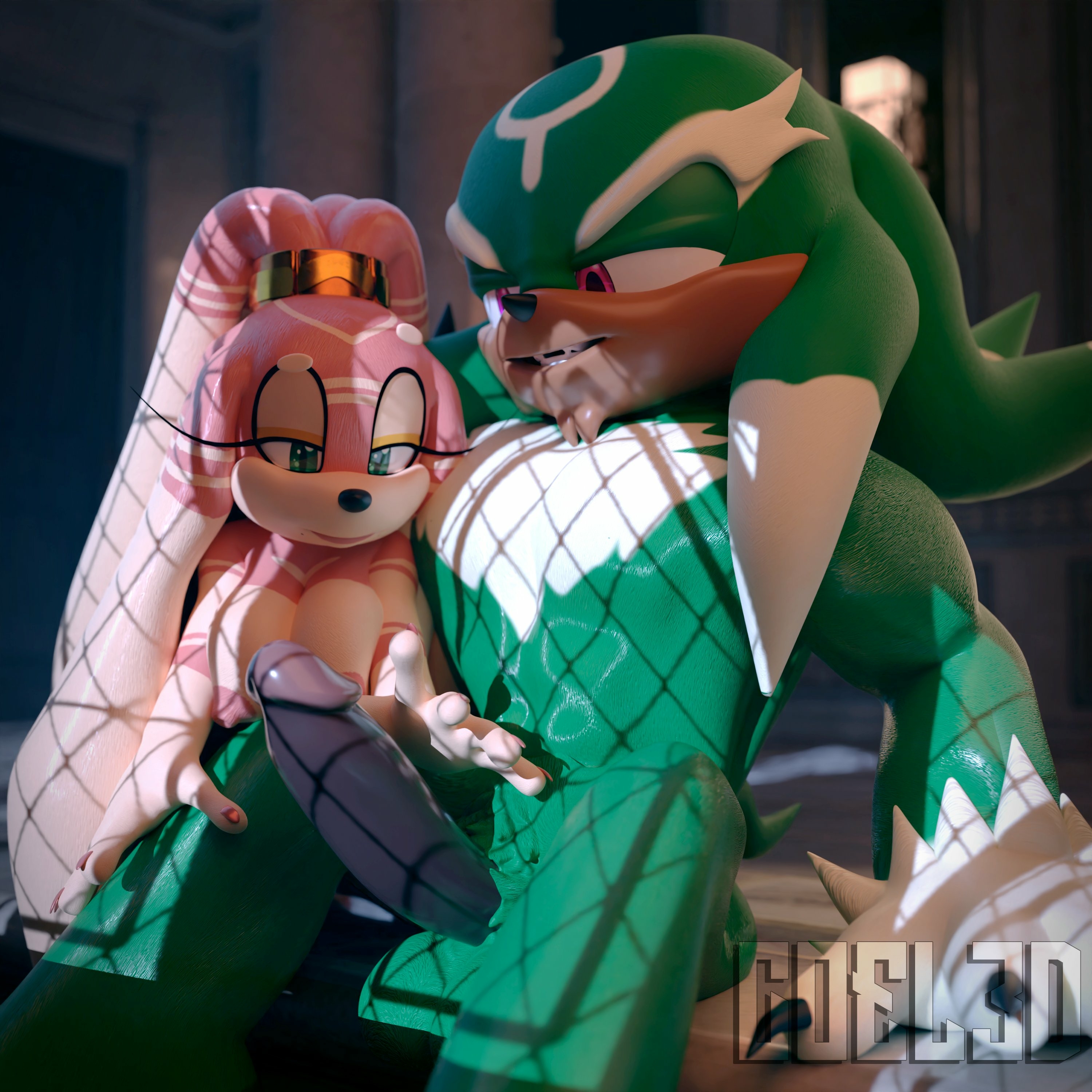 Calypso and Eclipse are enjoying their time at the temple after a long day. Sonic Original Character Big Dick Dick Big boobs Naked Boobs Horny Face Sexy Furry 3d Porn