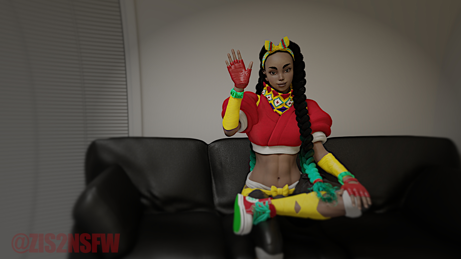 kIM ON THE cOUCH Kimberly Jackson Kimberly (street Fighter) Street Fighter Street Fighter 6 Ebony Teen Black Women Cumshot Cum On Face