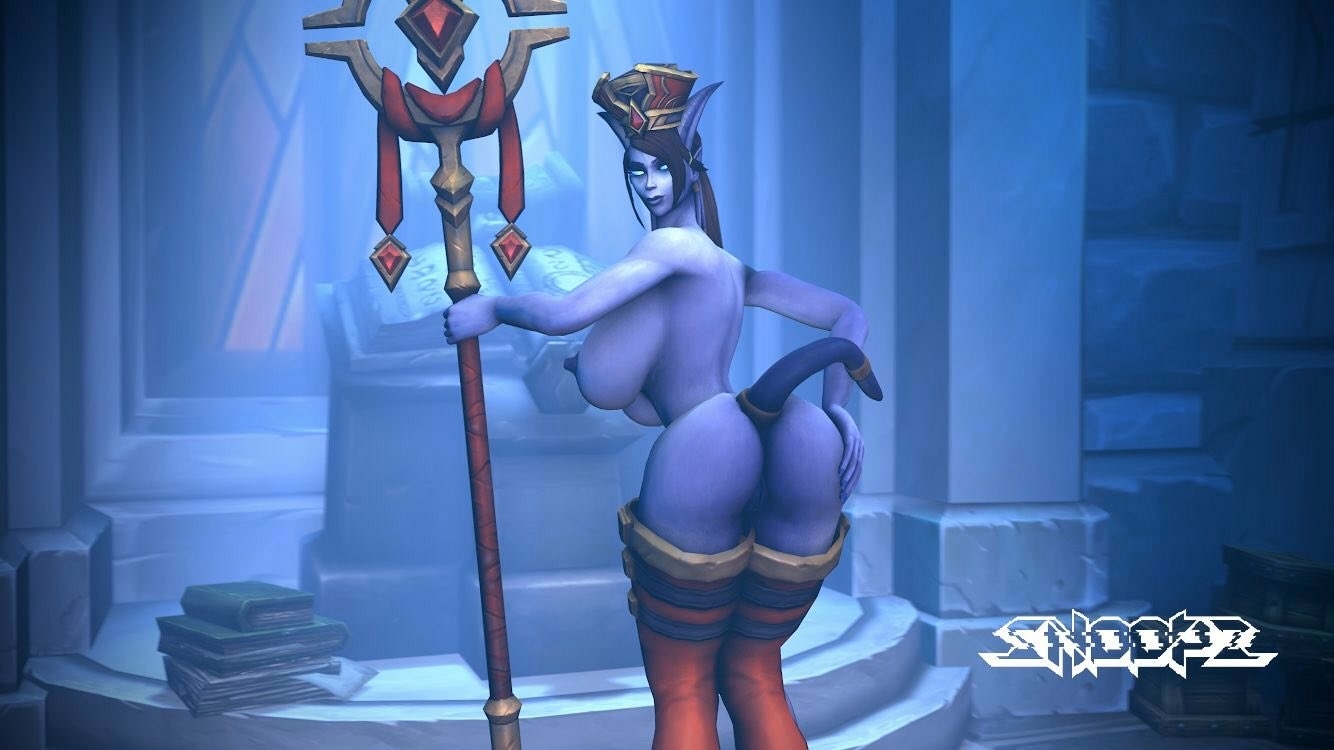 -New High Inquisitor- Draenei World Of Warcraft Naked Fully Naked Nipples Back View Boobs Ass Sexy Horny Face 3d Porn