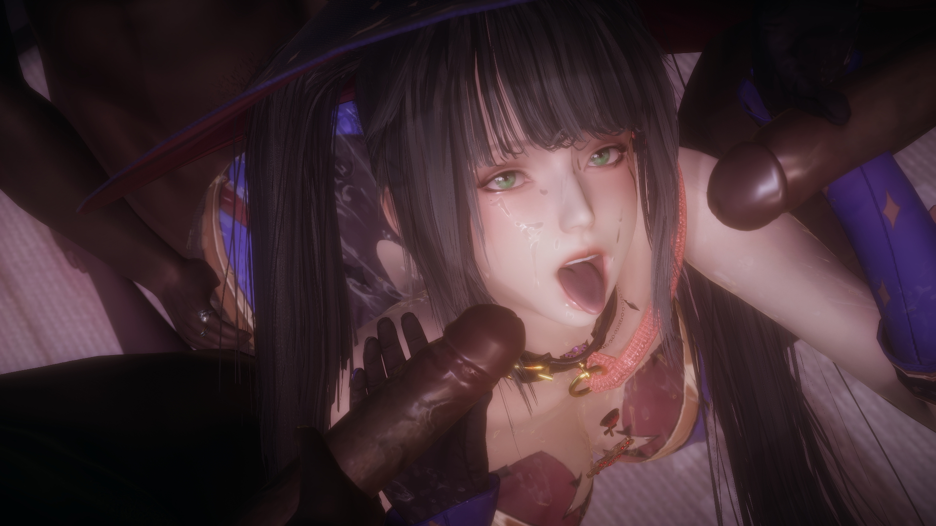 Honey Select 2 witch get many black cocks Honey Select 2 Original Black Cock Witch 3d Porn Gangbang 1girl Orgy Sex Oral Cumshot 11