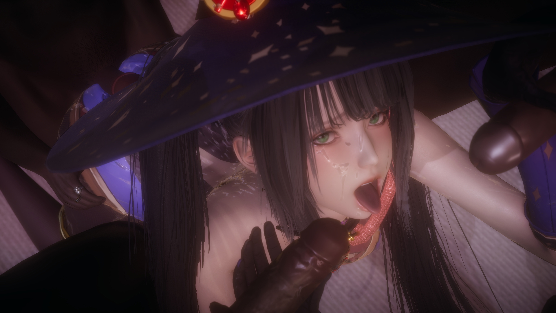 Honey Select 2 witch get many black cocks Honey Select 2 Original Black Cock Witch 3d Porn Gangbang 1girl Orgy Sex Oral Cumshot 13