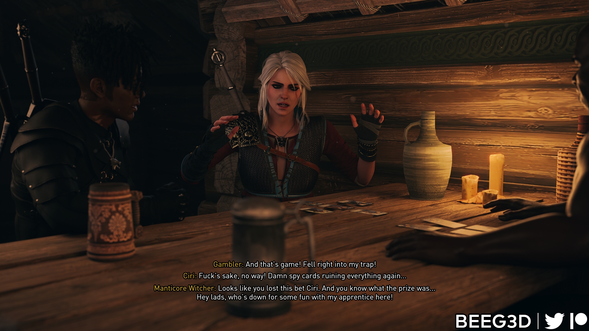 Ciri - Lost Bet The Witcher The Witcher 3 Ciri (The Witcher) Interracial Blowjob Reverse Cowgirl Rimming Anal Anal Penetration Anal Insertion Anal Creampie Double Anal Triple Penetration Cum Cum Covered Creampie