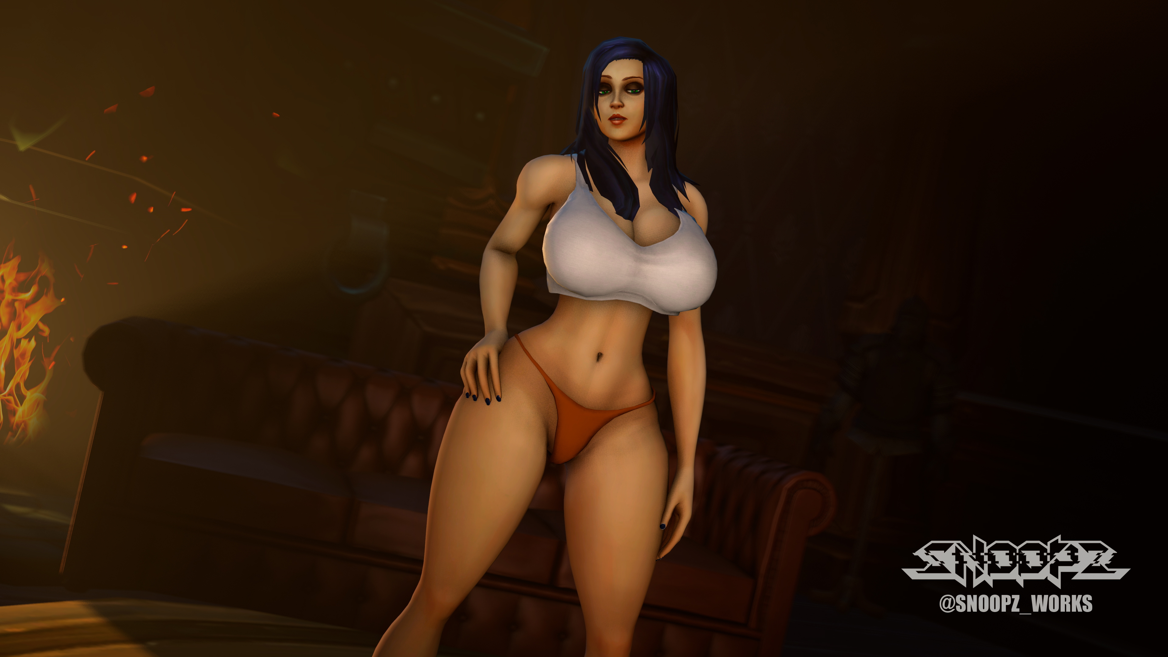 new OC!  Original Character Bikini Horny Face Naked Ass Big boobs Boobs Sexy 3d Porn