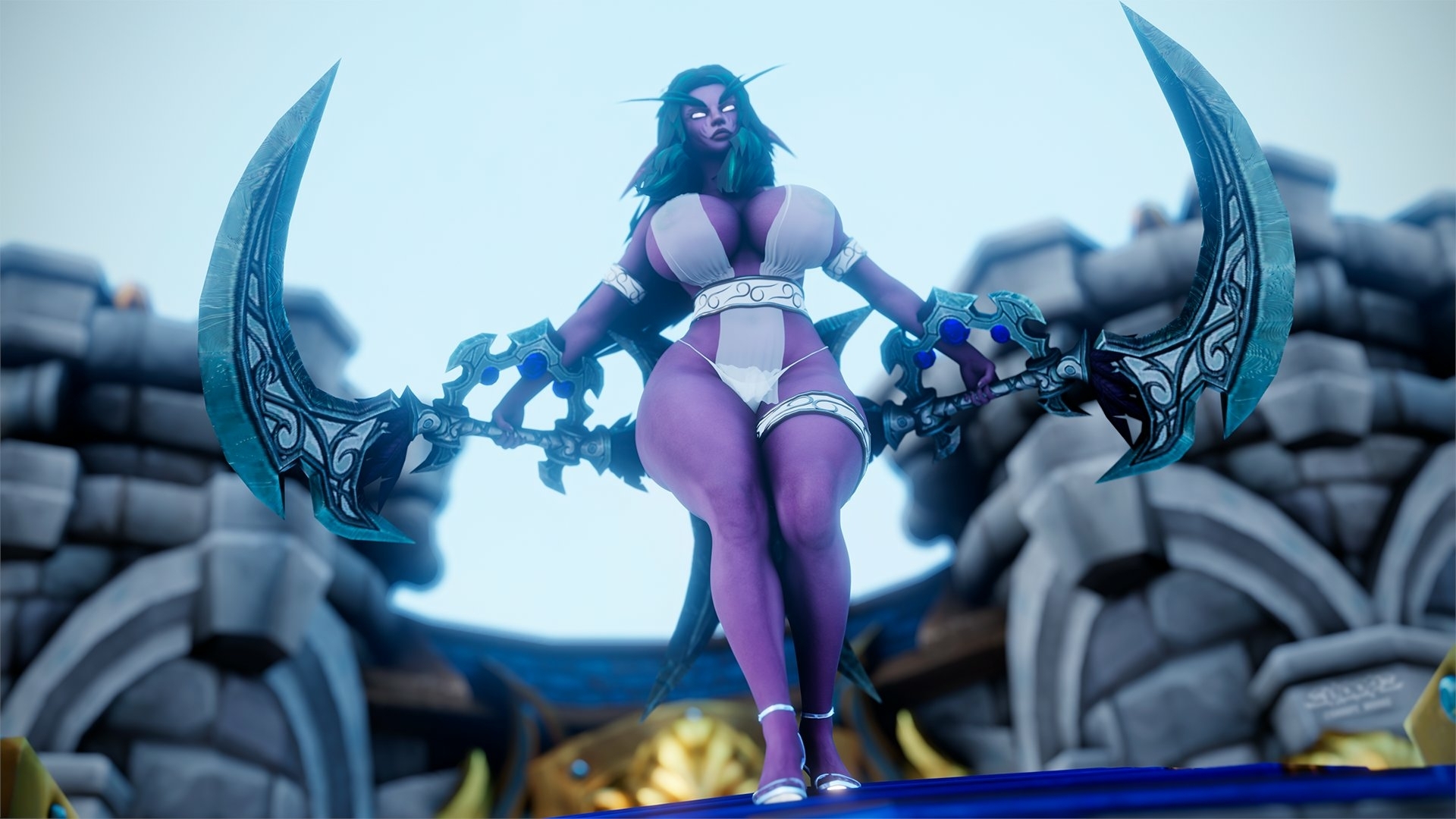 More Tyrande Tyrande Whisperwind World Of Warcraft Pussy Nipples Lingerie Horny Face Ass Big boobs Boobs Sexy 3d Porn