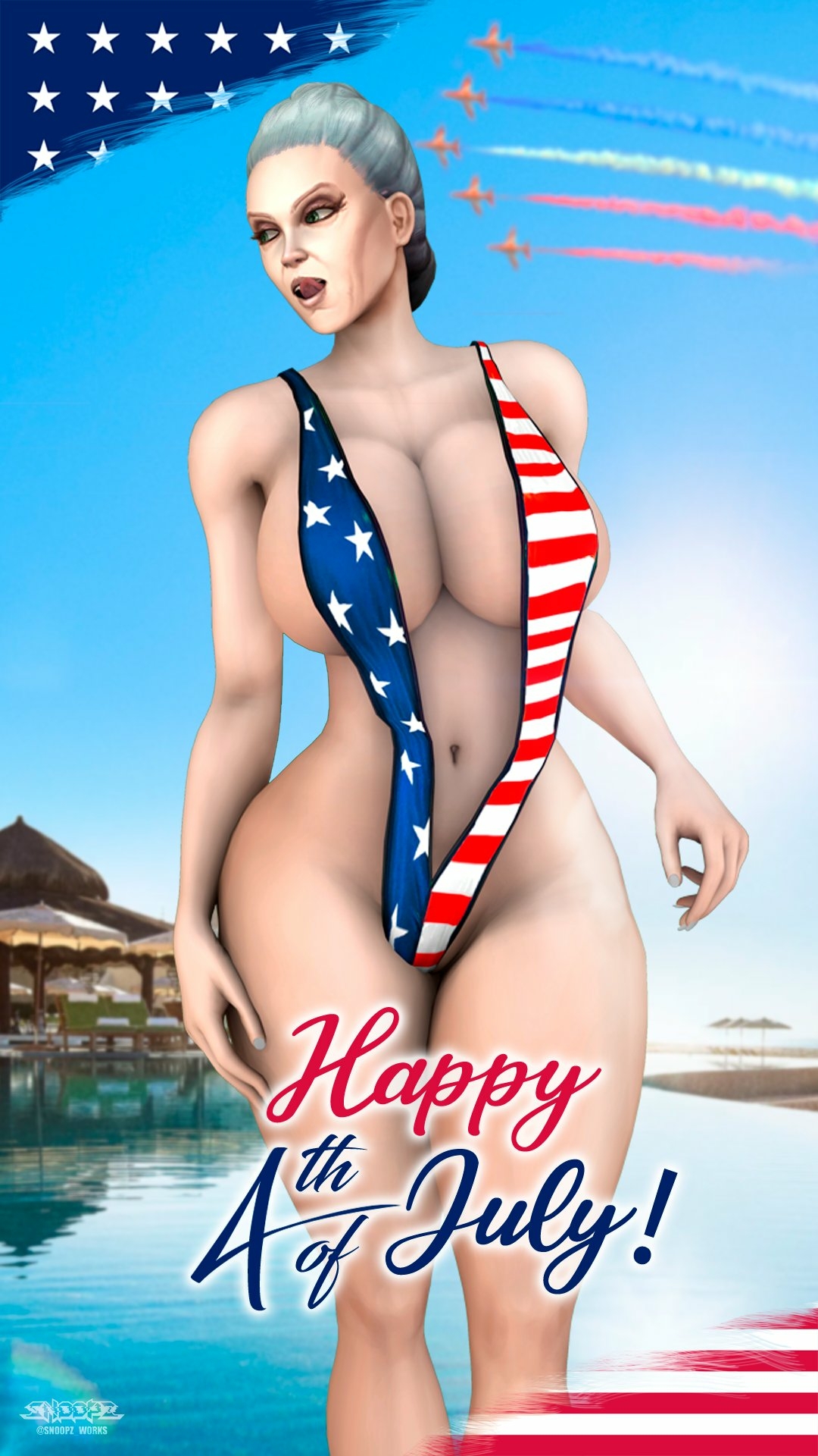 -Happy 4th of July!- Katherine Proudmoore World Of Warcraft Lingerie Ass Boobs Big boobs Horny Face Sexy 3d Porn