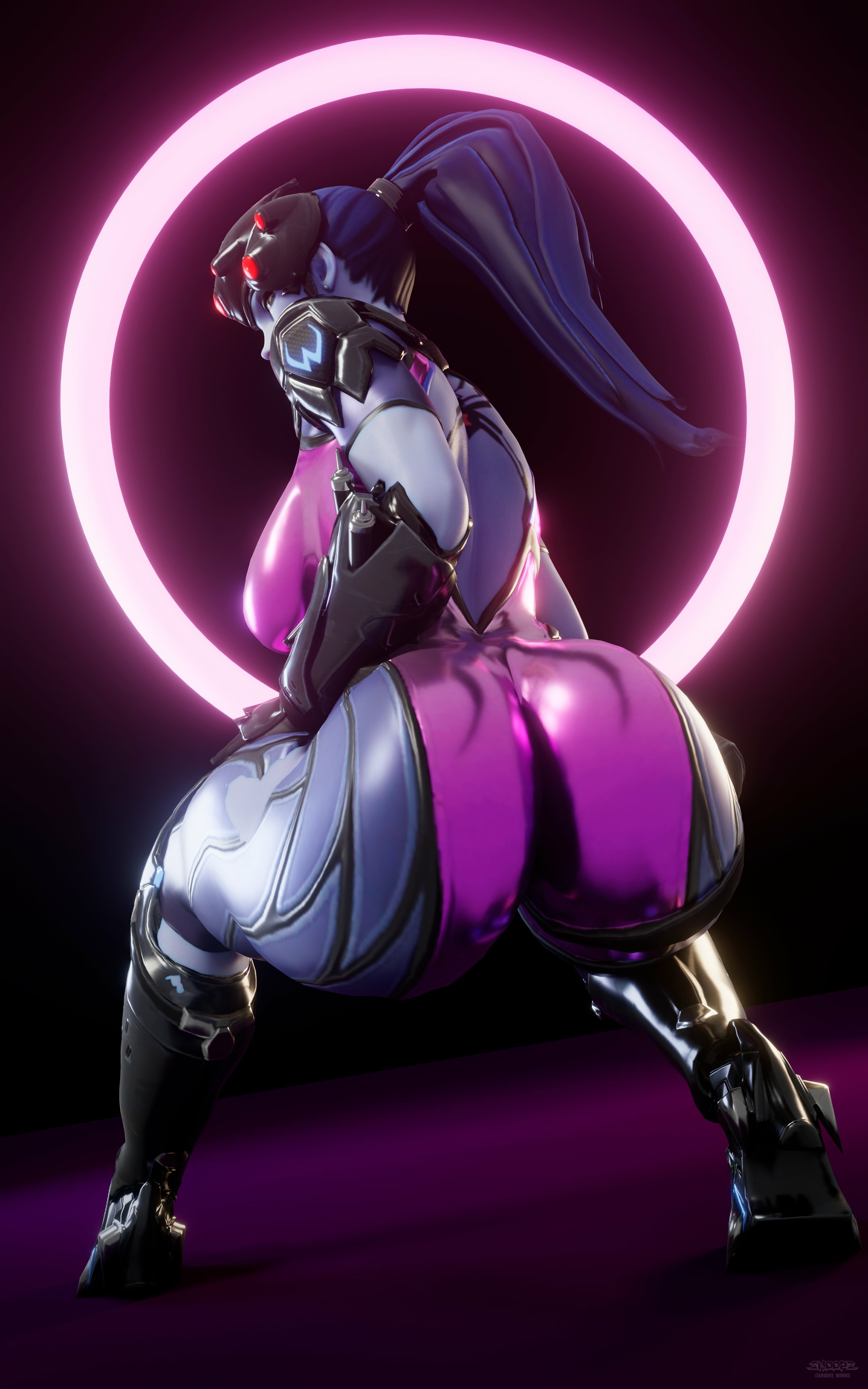 -Widow s lethal- (2/2) Widowmaker Overwatch Back View Bikini Ass Boobs Big boobs Horny Face Sexy 3d Porn