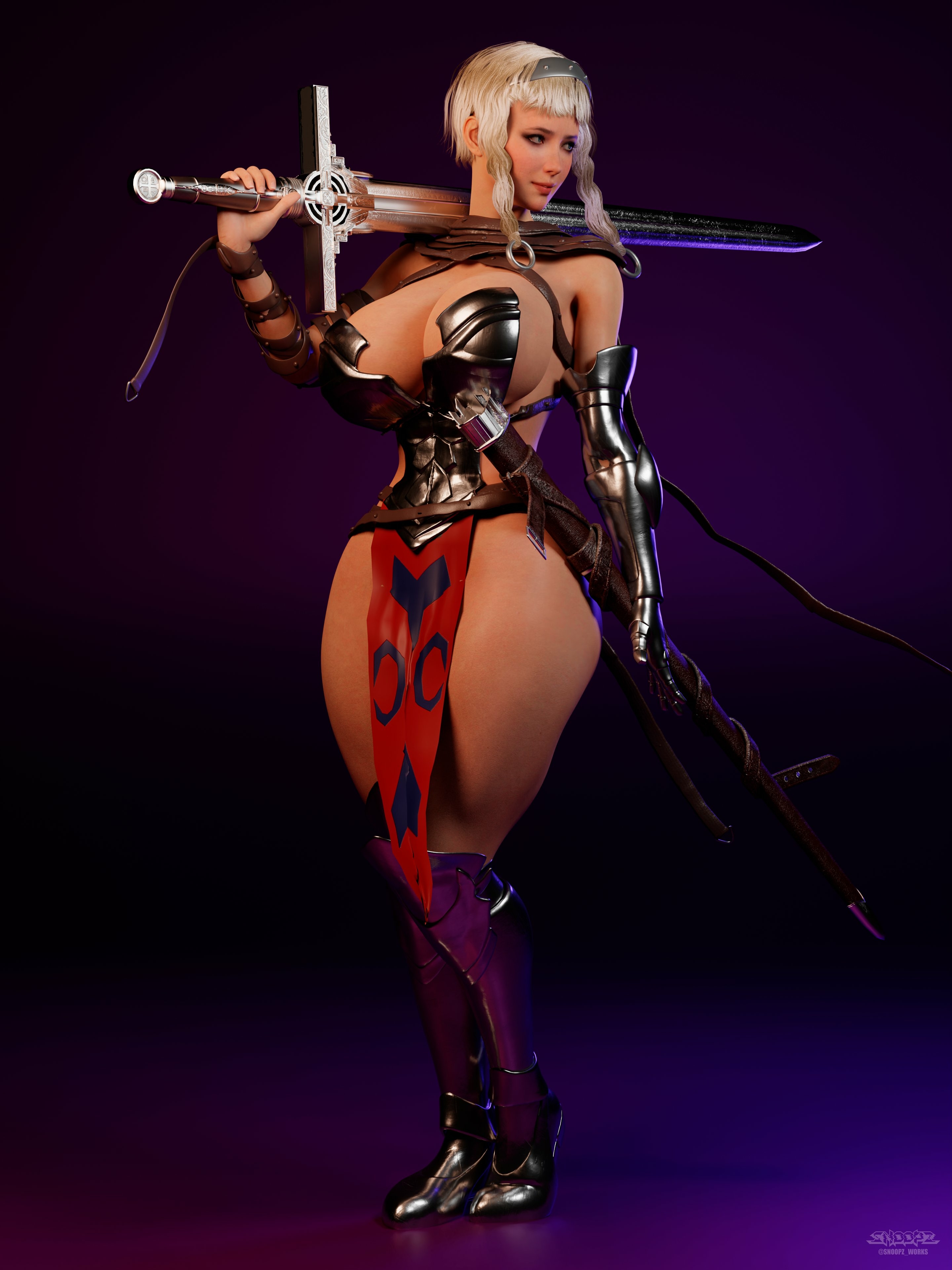 Leina Vance from Queen s Blade! Leina Vance Queen's Blade Bikini Ass Boobs Big boobs Horny Face Sexy 3d Porn 2
