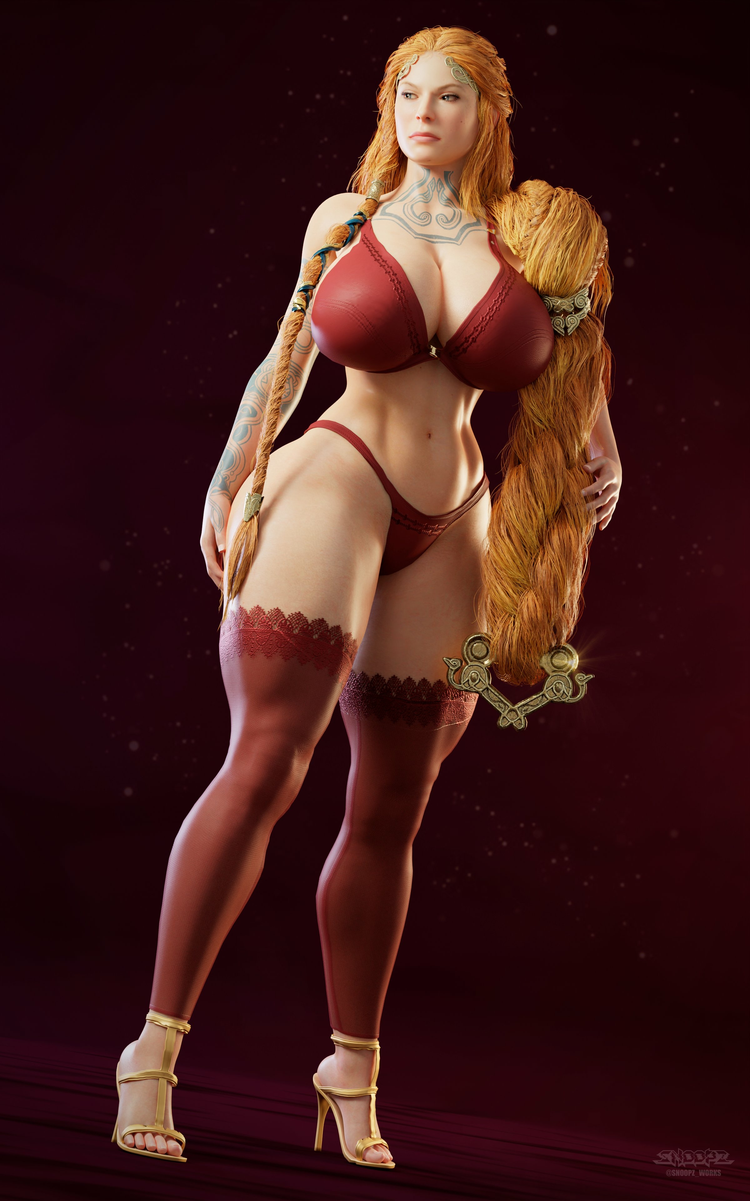 I mean  mommy... I mean  Sif! Sif God Of War Boobs Ass Horny Face Sexy 3d Porn