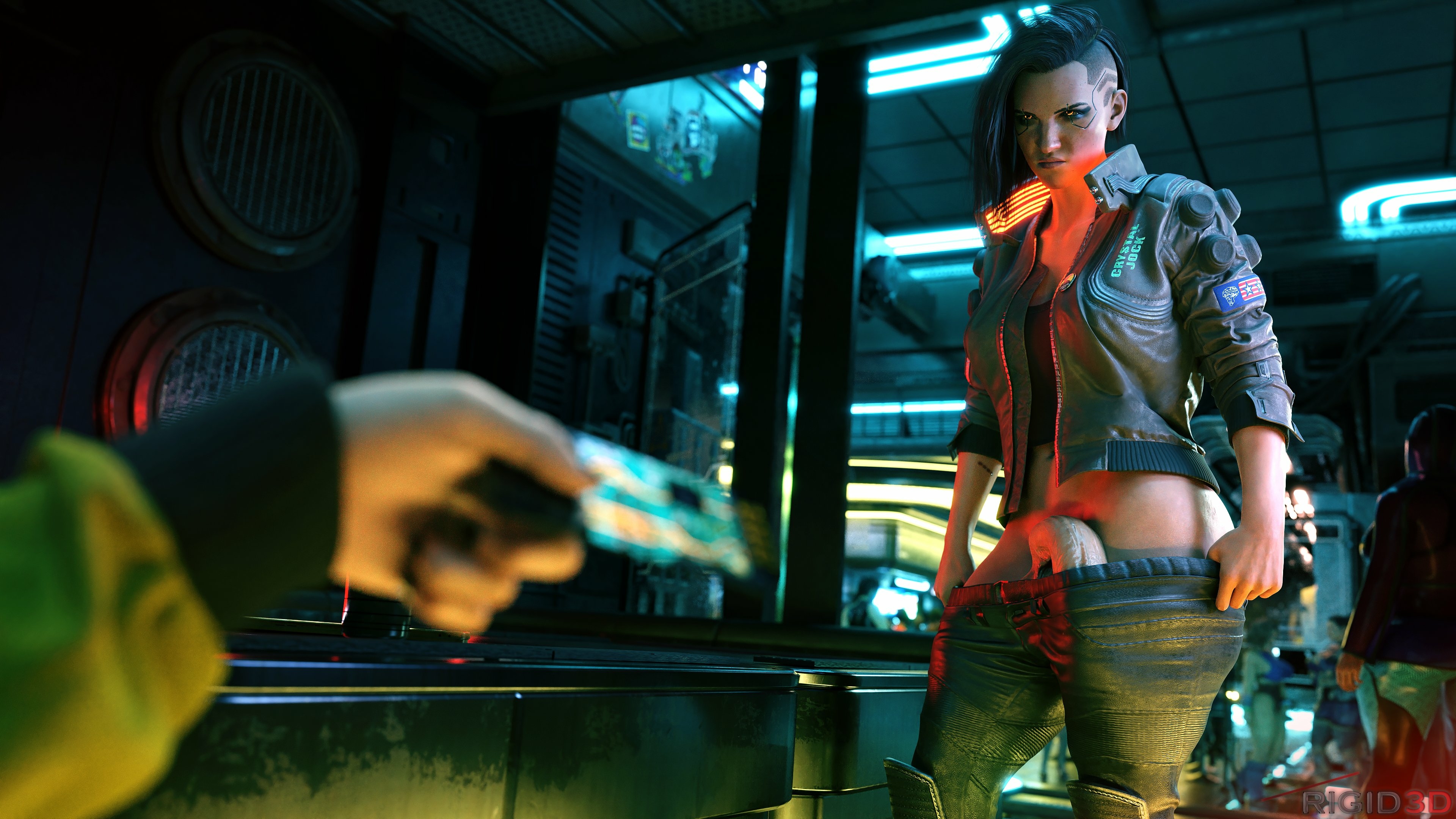 Looks like V wants a different form of payment from Rogue this time. Rogue Amendiares V Cyberpunk Valerie Cyberpunk2077 Futanari Futa Futa On Female Big Dick Dickgirl Sexy Horny Face 3d Porn 3