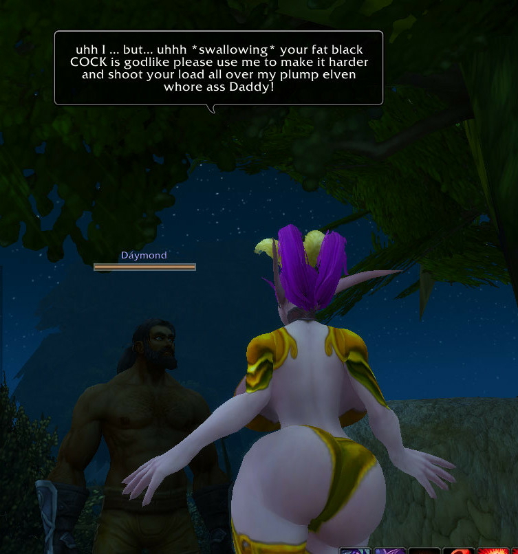 Synsaria the dumb Nightelf whore World Of Warcraft Nightelf Bimbo Big Tits